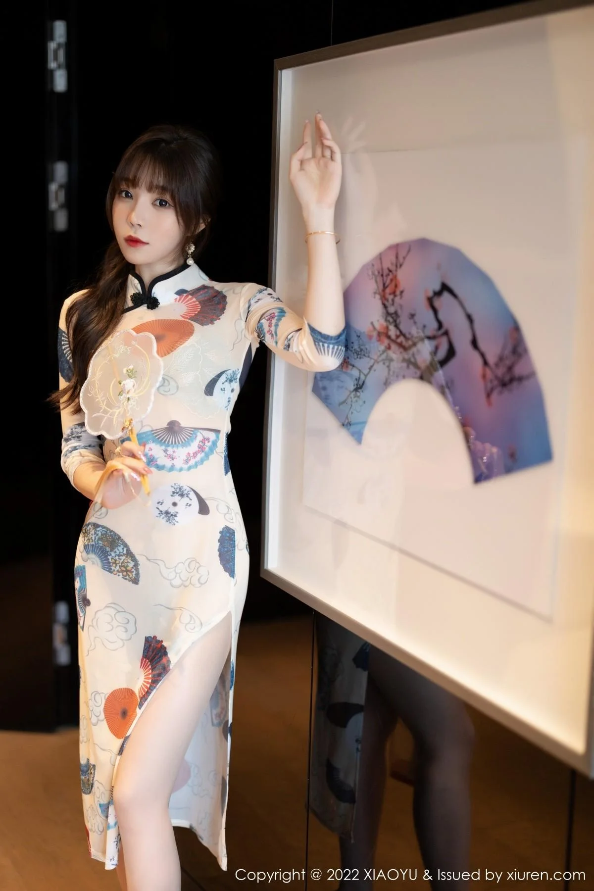 芝芝Booty白色轻透旗袍露蕾丝内衣无内肉丝完美绝美写真 第 16 张