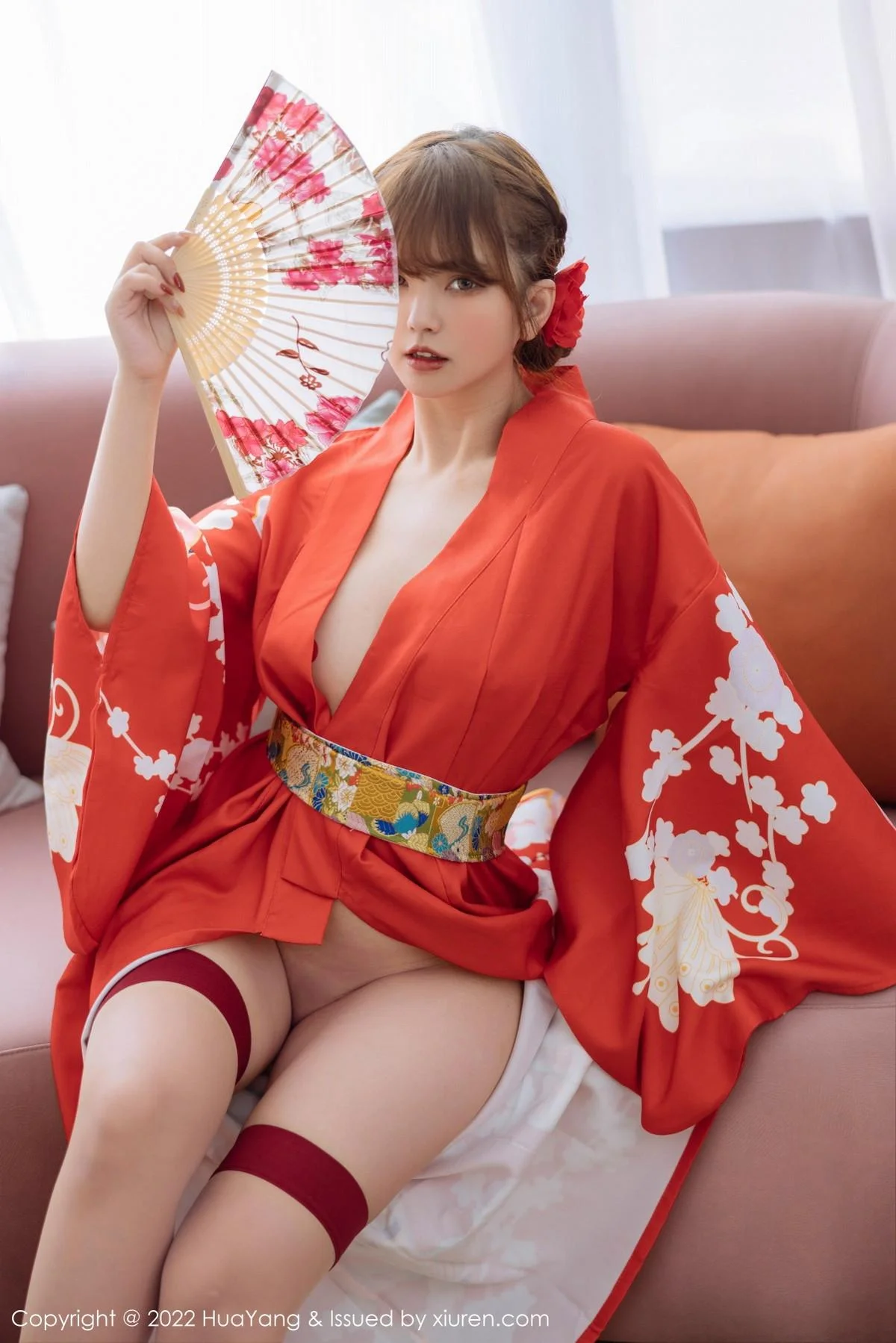 张思允Nice西双版纳旅拍红色真空和服半脱露豪乳绝美写真 第 20 张