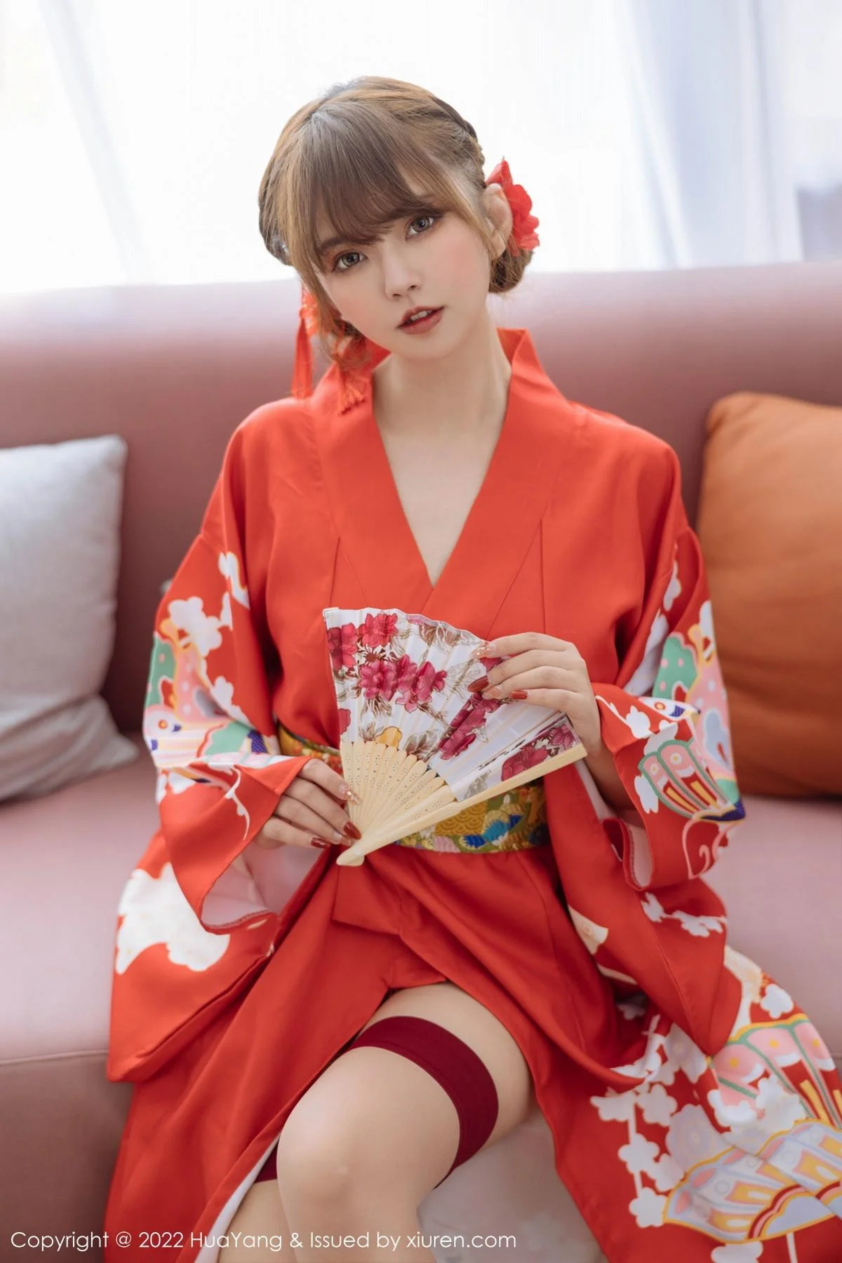 张思允Nice西双版纳旅拍红色真空和服半脱露豪乳绝美写真 第 6 张