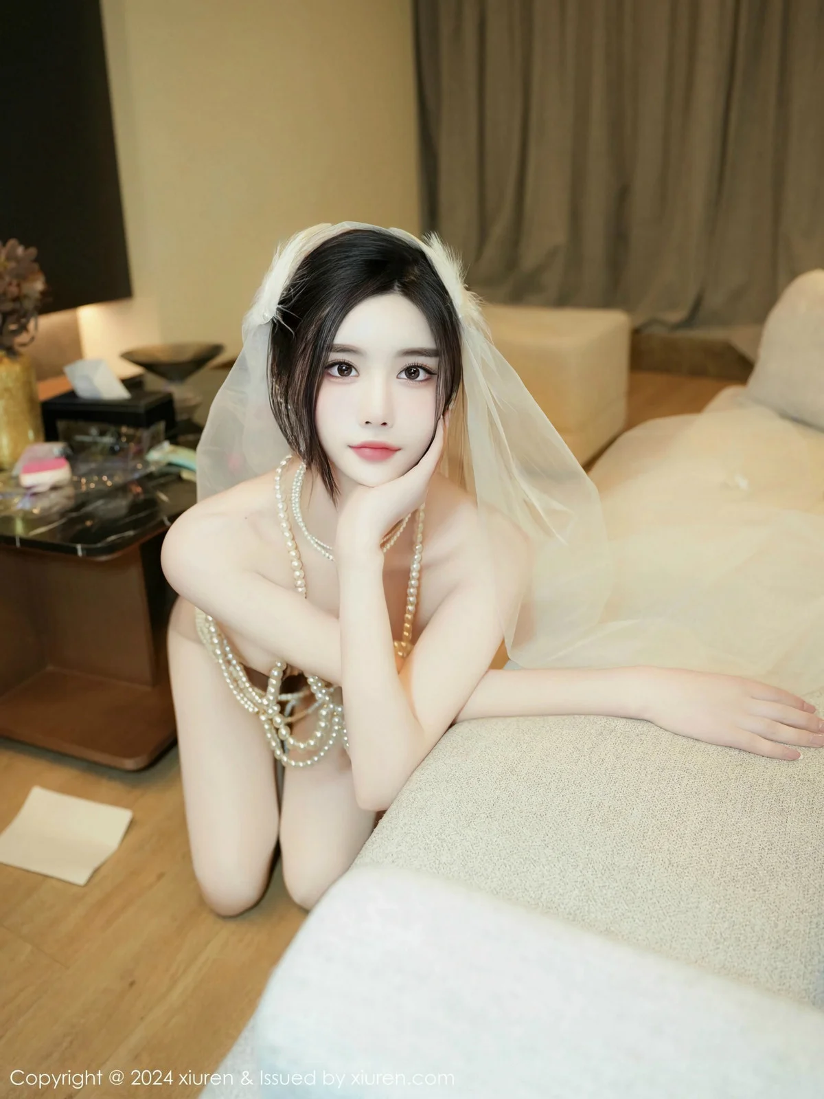 Erikaki性感薄透情趣婚纱配超薄无内肉丝秀火辣身材绝美写真 第 57 张