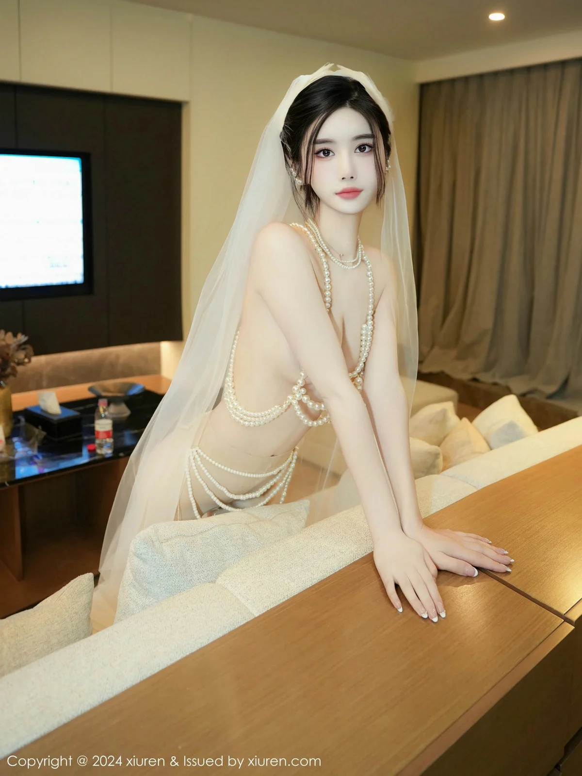 Erikaki性感薄透情趣婚纱配超薄无内肉丝秀火辣身材绝美写真 第 6 张