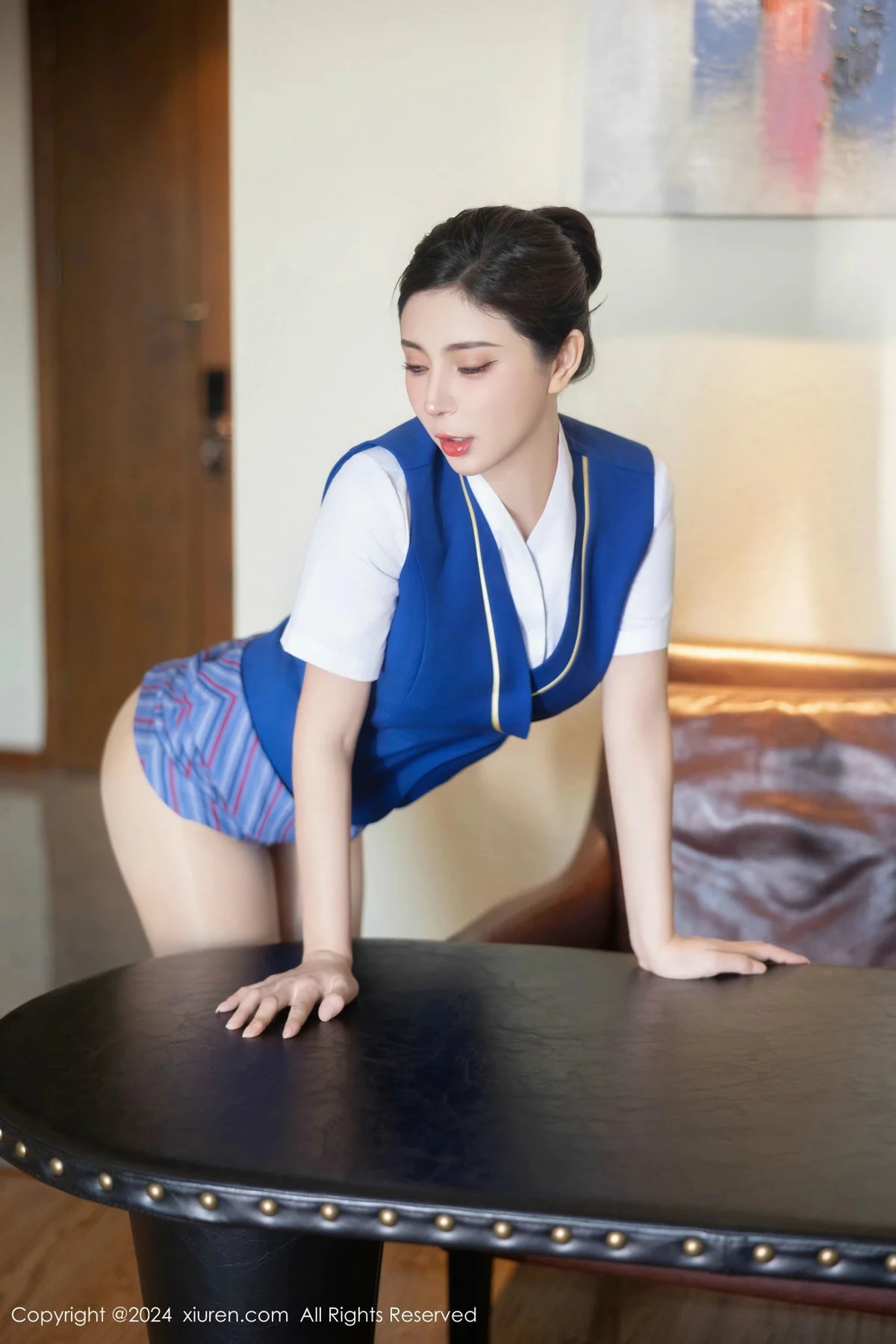 小蛮妖Yummy性感空姐制服露蕾丝内衣秀完美身材绝美写真 第 32 张