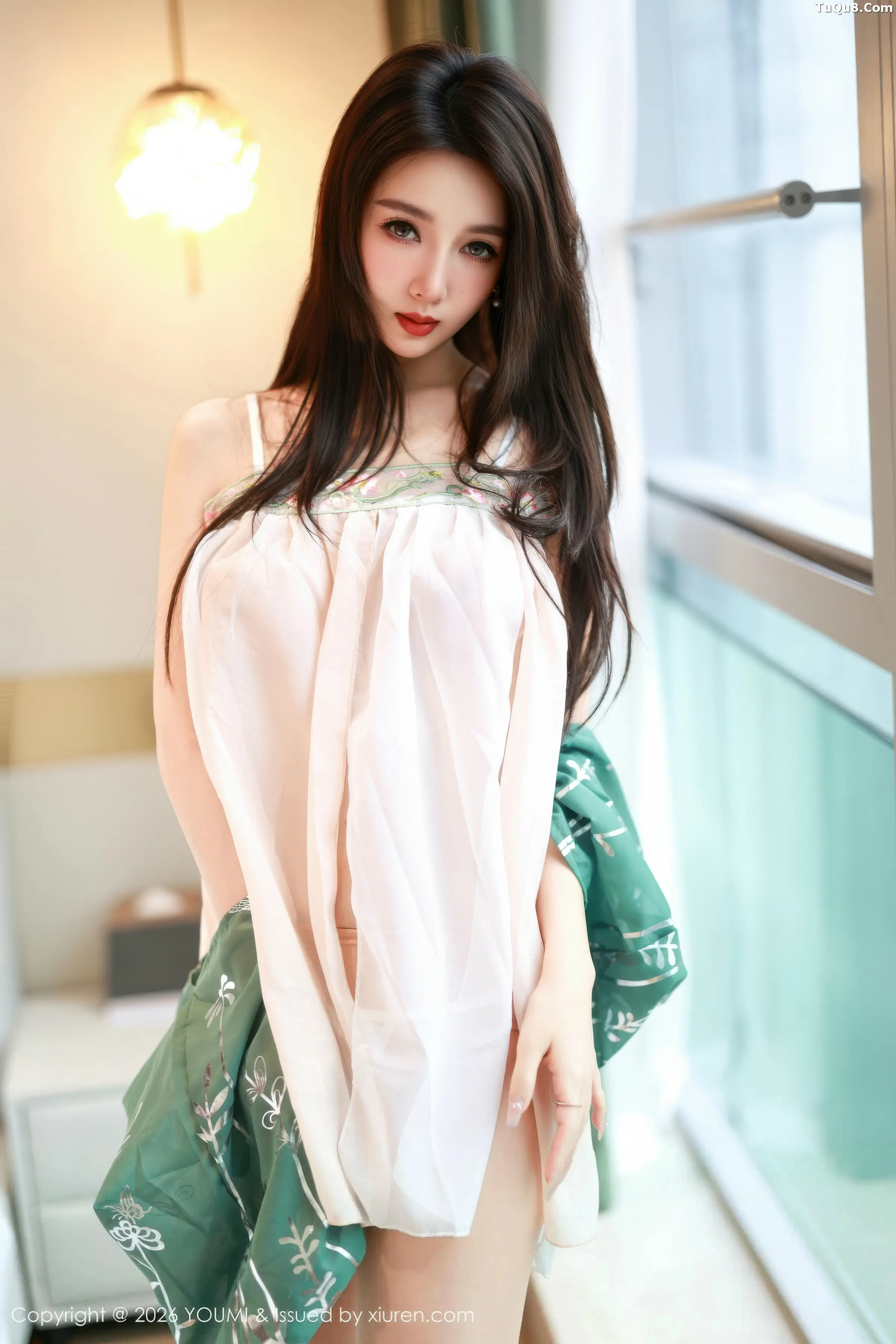 Twins-夭夭性感古风薄纱服饰配超薄肉丝秀曼妙身姿绝美写真 第 11 张