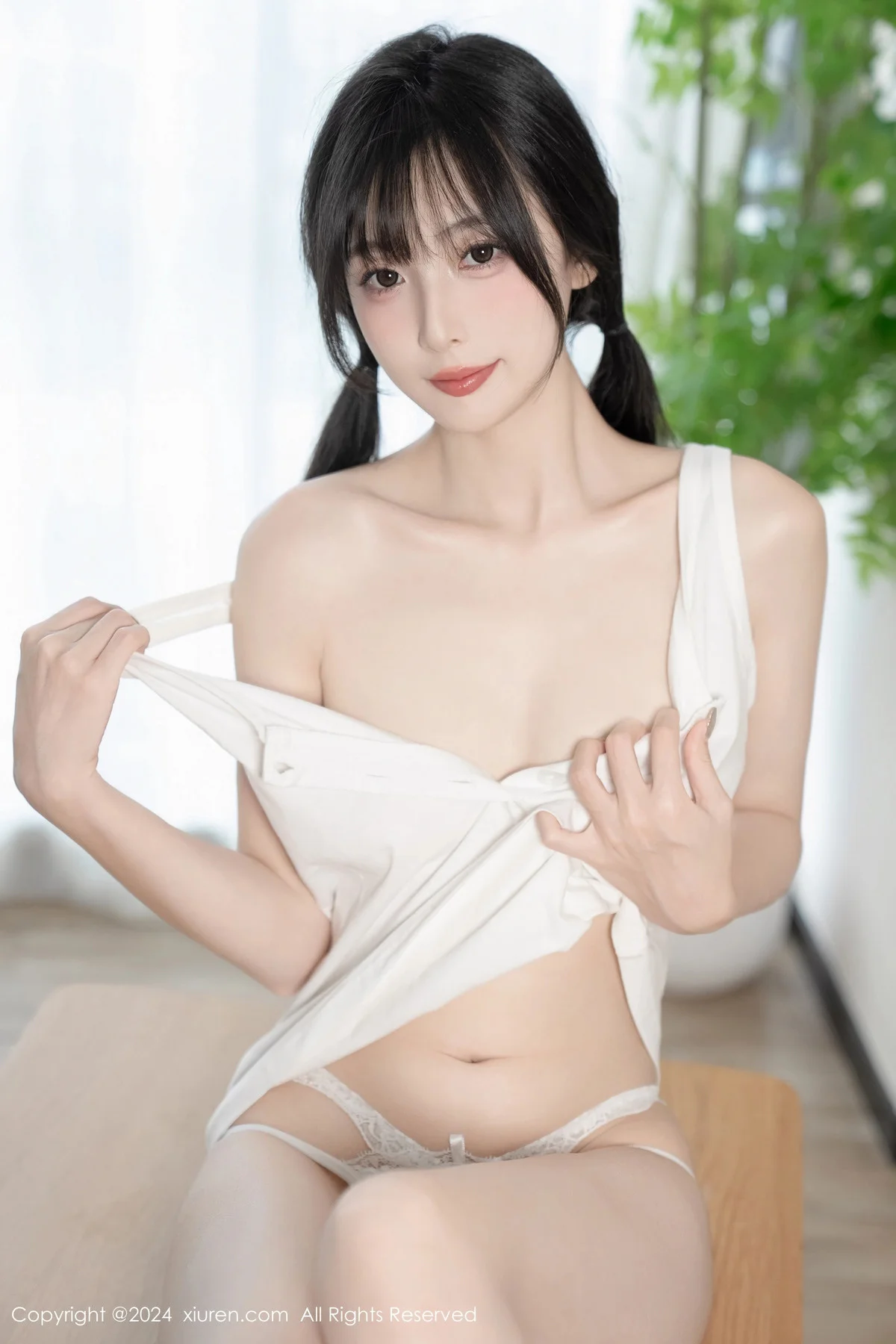 林星阑双马尾主题性感白色情趣内衣秀曼妙身姿撩人绝美写真 第 96 张