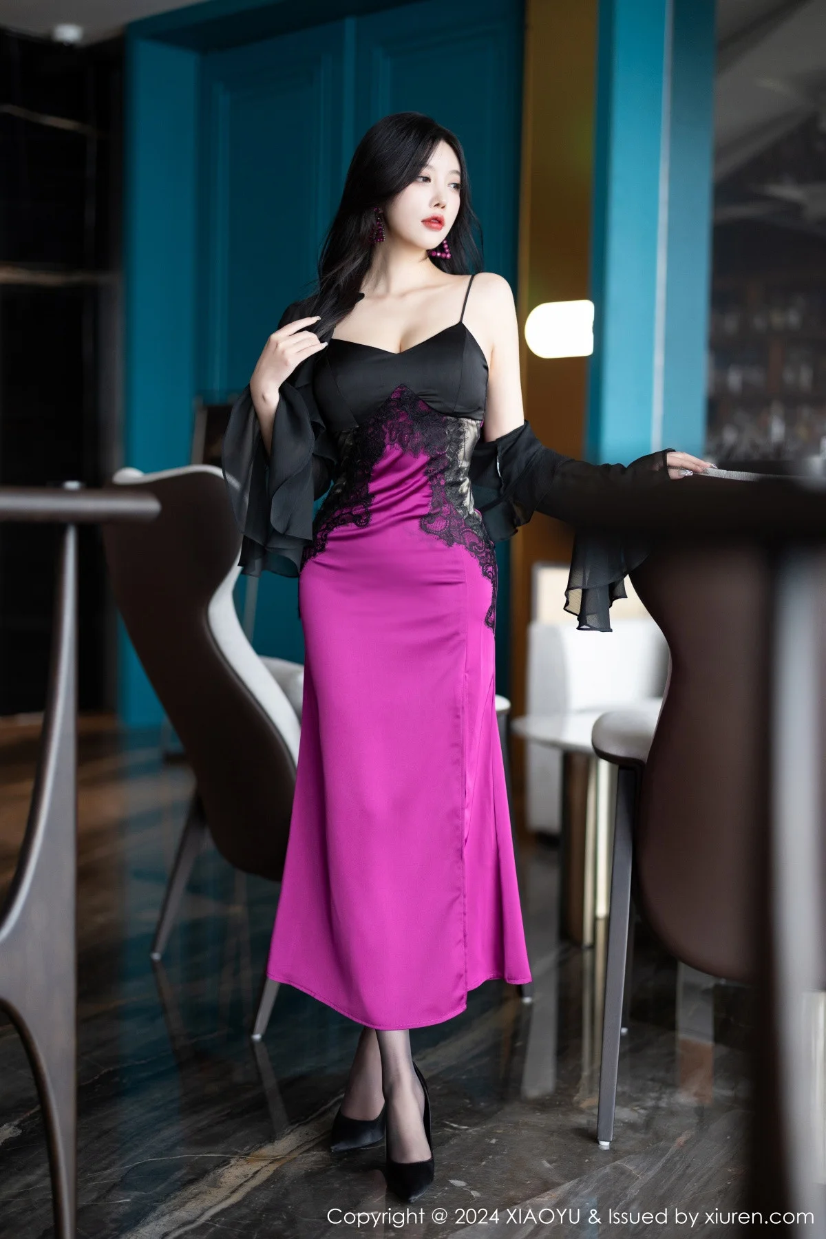 杨晨晨Yome性感吊带裙+黑色情趣服饰秀完美身材绝美写真 第 8 张