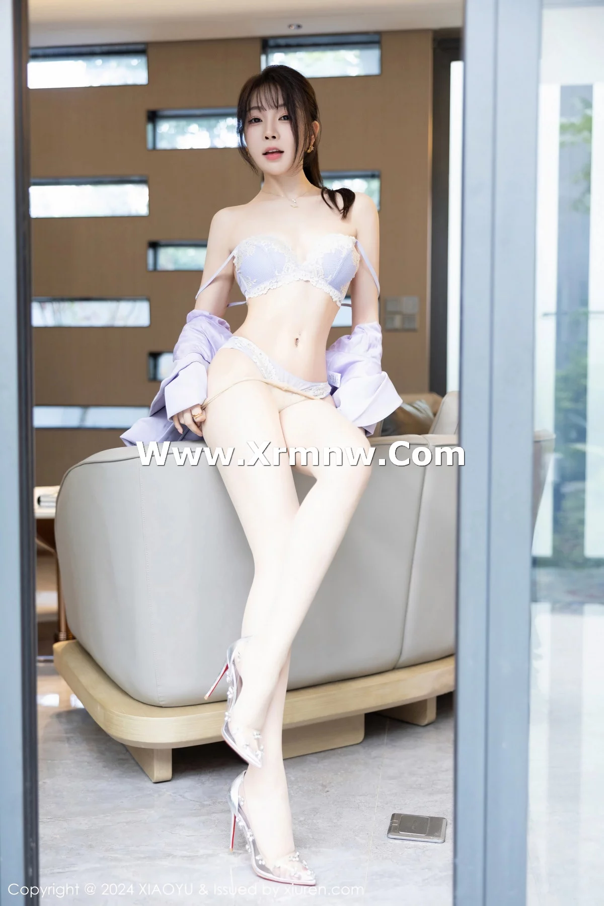 徐莉芝Booty性感淡紫短裙套装露淡紫蕾丝内衣迷人绝美写真 第 127 张