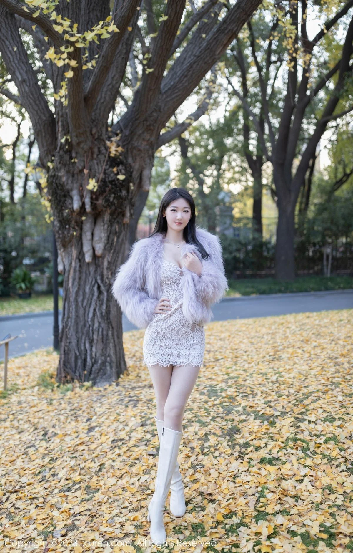 唐安琪性感白色蕾丝吊带裙配开档白丝秀曼妙身姿绝美写真 第 70 张
