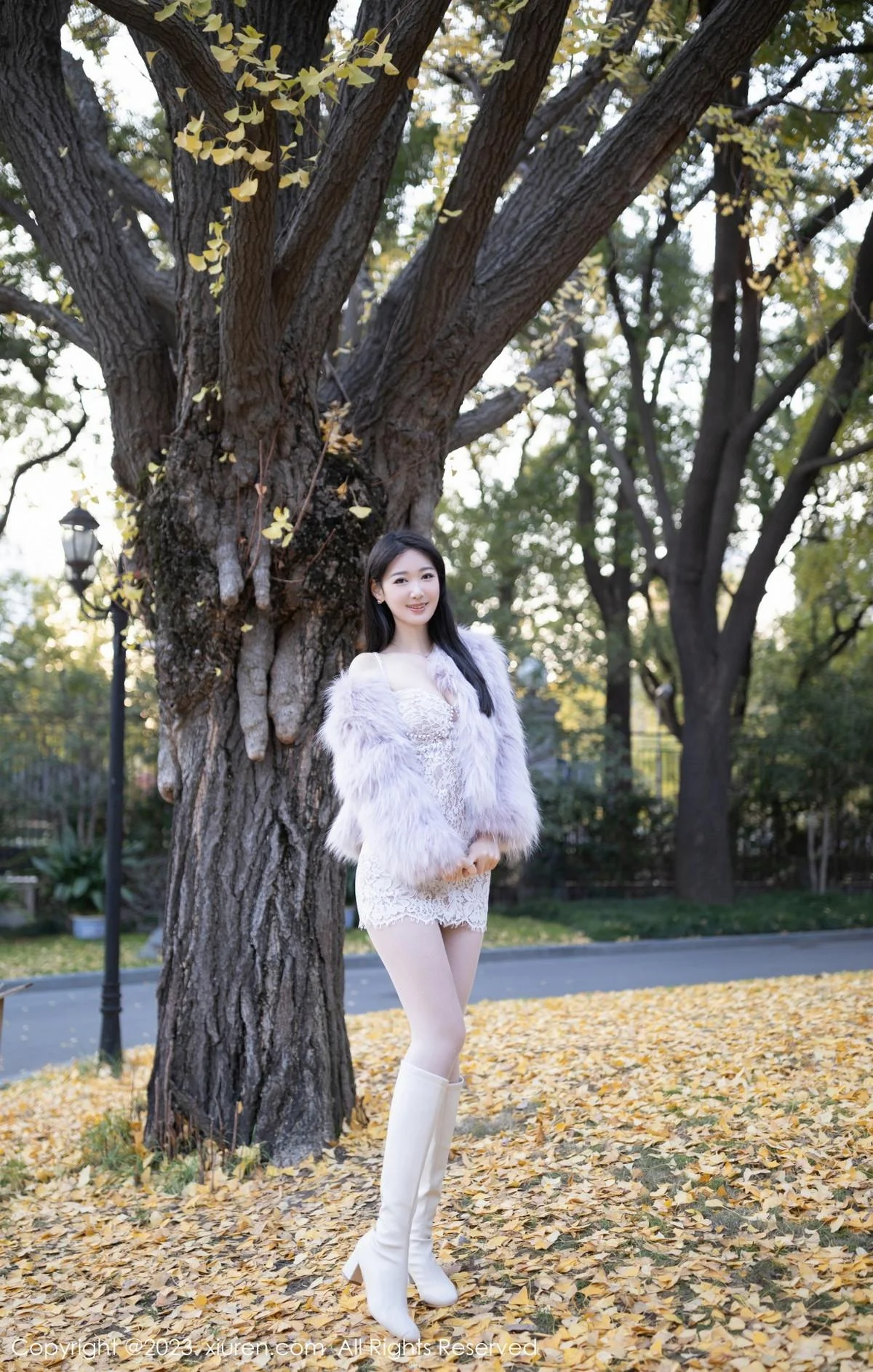 唐安琪性感白色蕾丝吊带裙配开档白丝秀曼妙身姿绝美写真 第 72 张