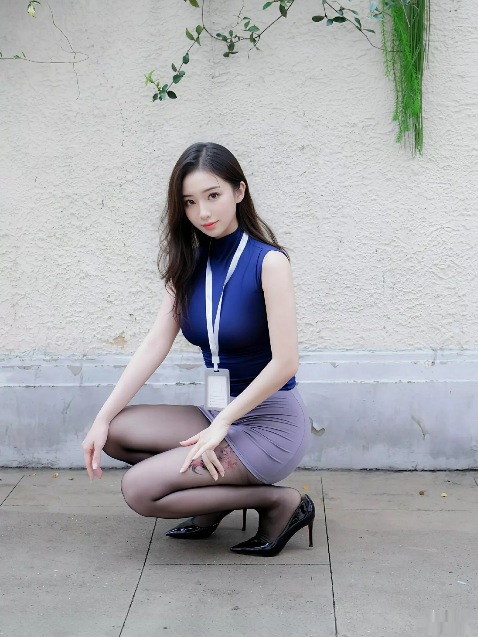 楠芝性感OL服饰配超薄黑丝秀丰满身材完美绝美写真 第 77 张