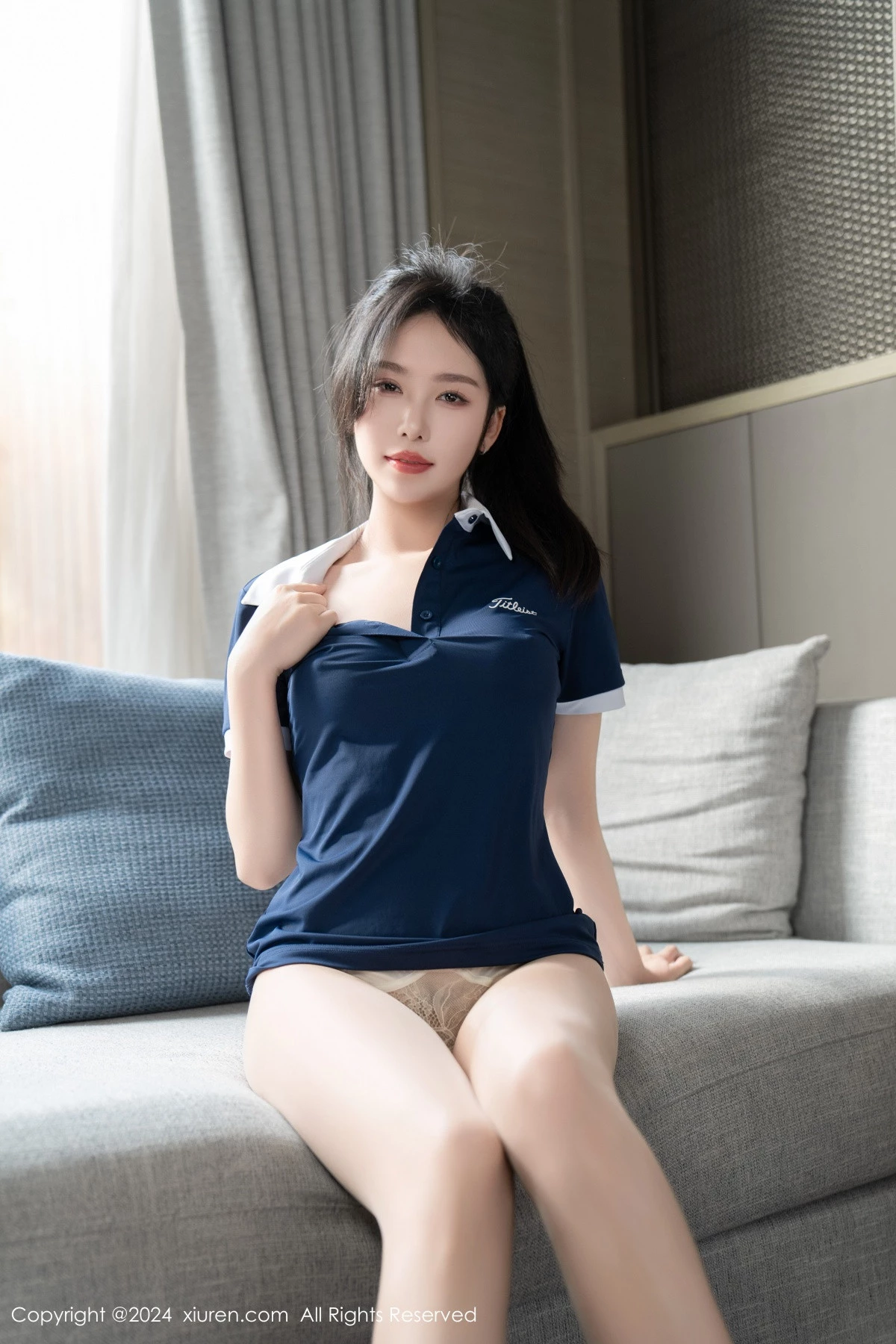 利世高尔夫场景性感白色内衣配超薄肉丝秀曼妙身姿绝美写真 第 107 张