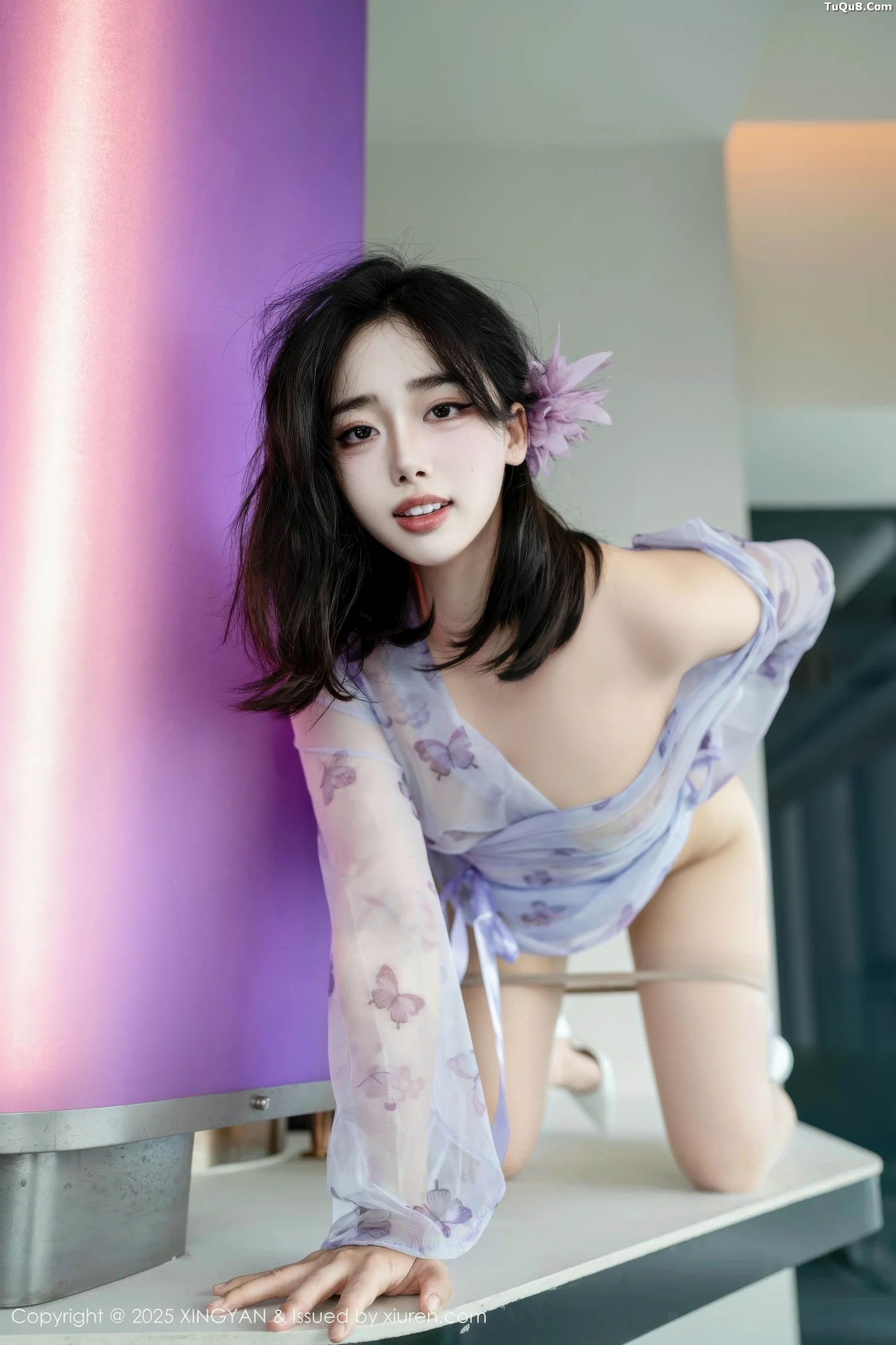 阮福福性感蓝色轻透情趣服饰配肉丝袜秀曼妙身材绝美写真 第 68 张