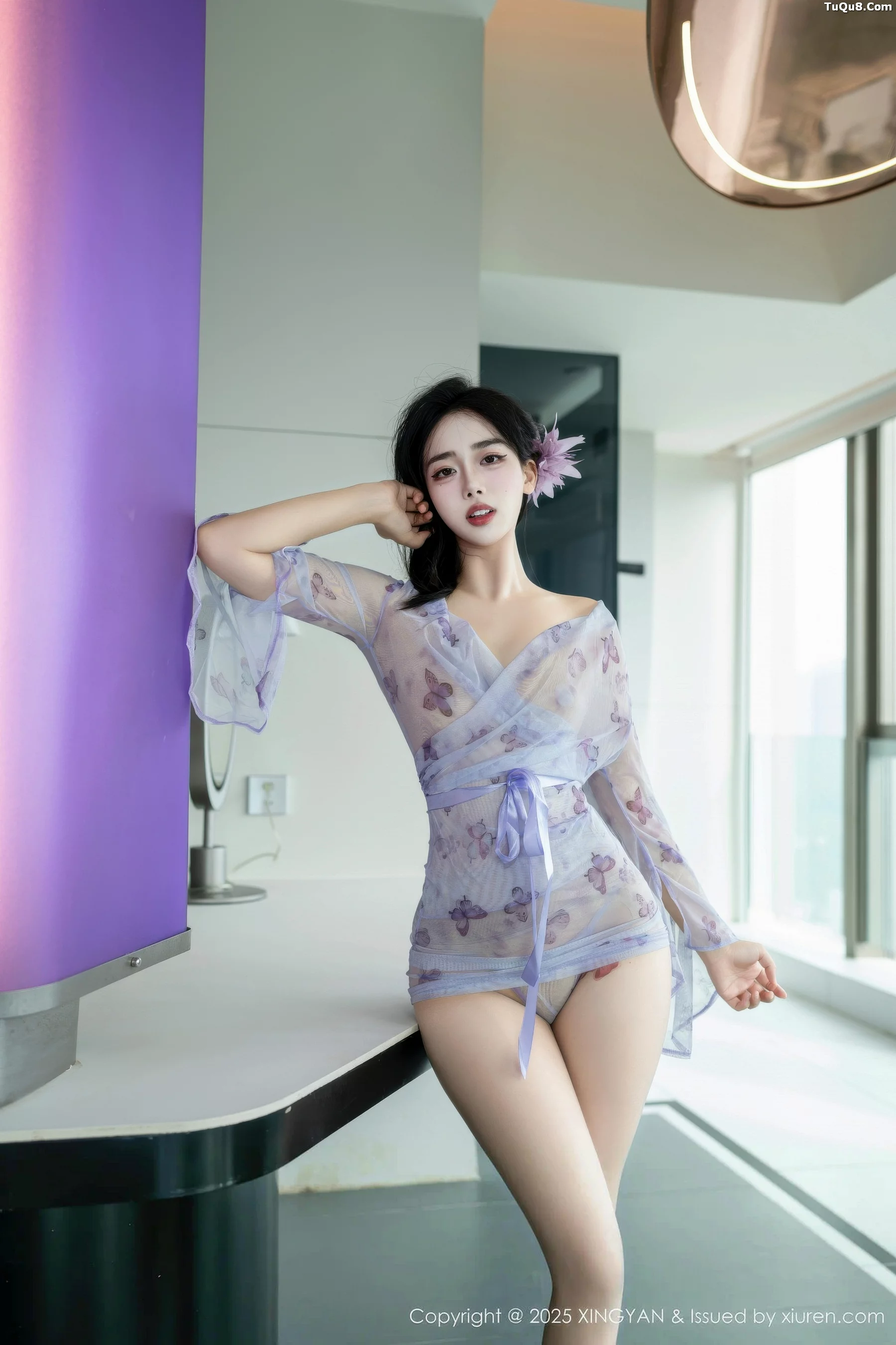 阮福福性感蓝色轻透情趣服饰配肉丝袜秀曼妙身材绝美写真 第 7 张