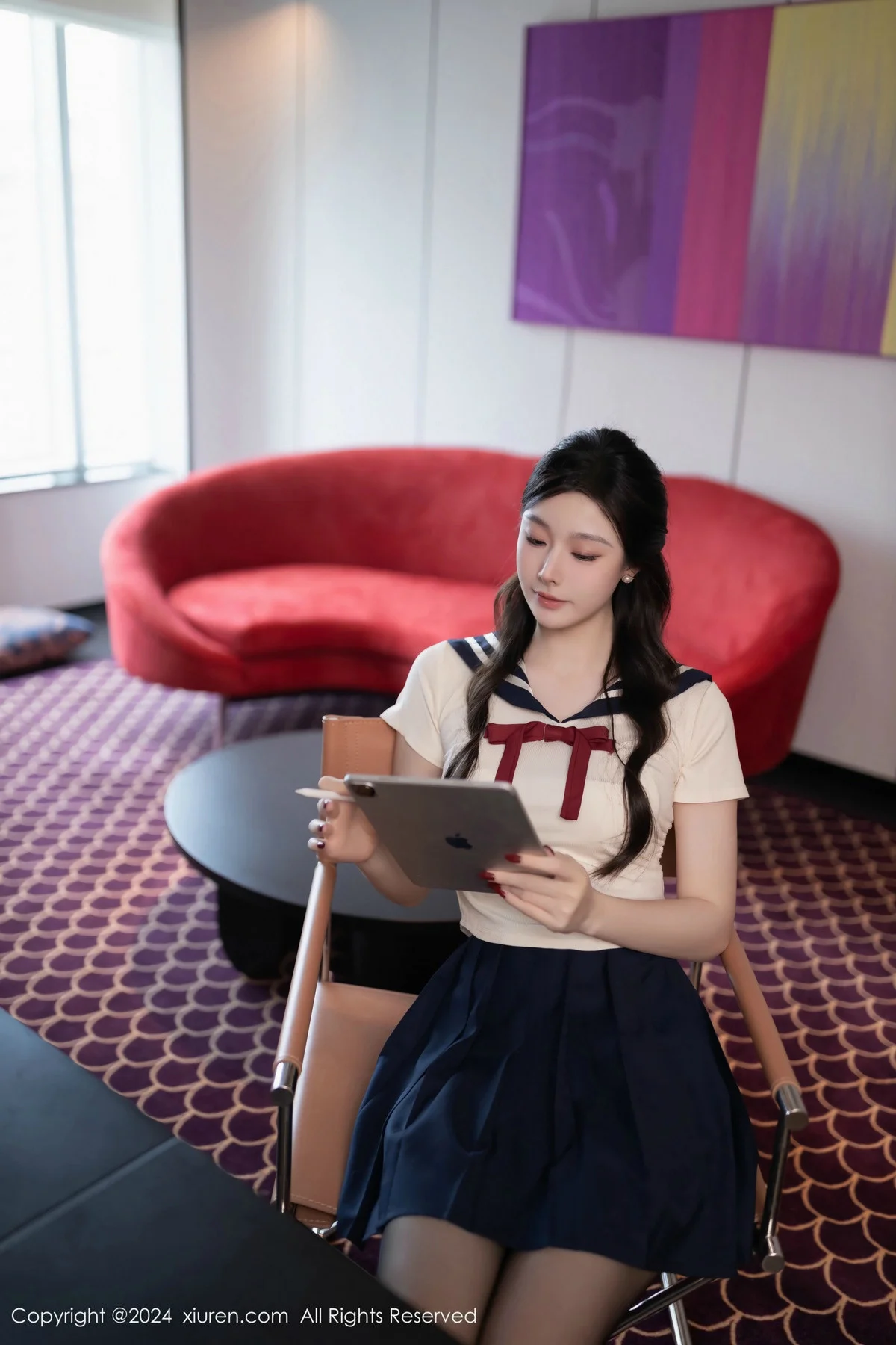 小逗逗性感JK制服露白色内衣配超薄黑丝秀曼妙身姿绝美写真 第 58 张