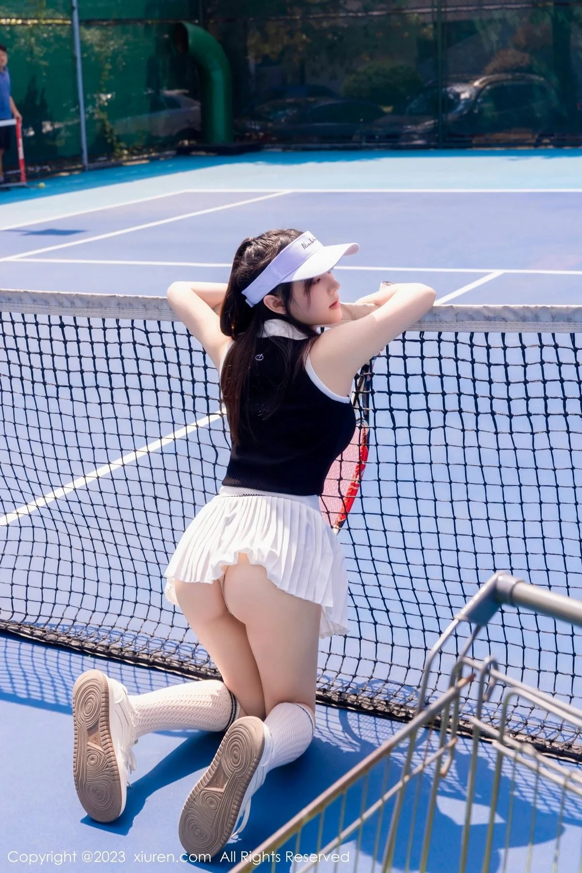 豆瓣酱性感白色短裙网球运动服饰秀翘臀美腿撩人绝美写真 第 59 张