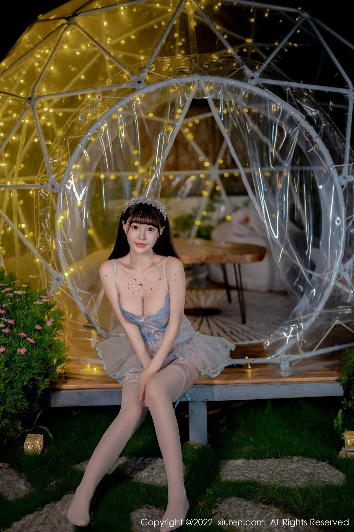 朱可儿Flora大理旅拍白色轻透公主裙配白丝袜丰满绝美写真 第 26 张