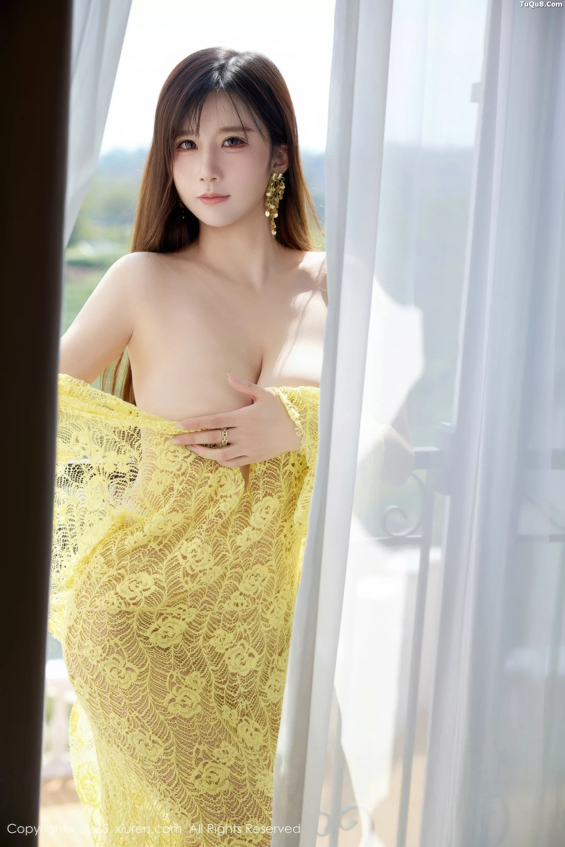 小肉肉咪性感黄色复古蕾丝连衣裙秀丰满身材惹火绝美写真 第 89 张
