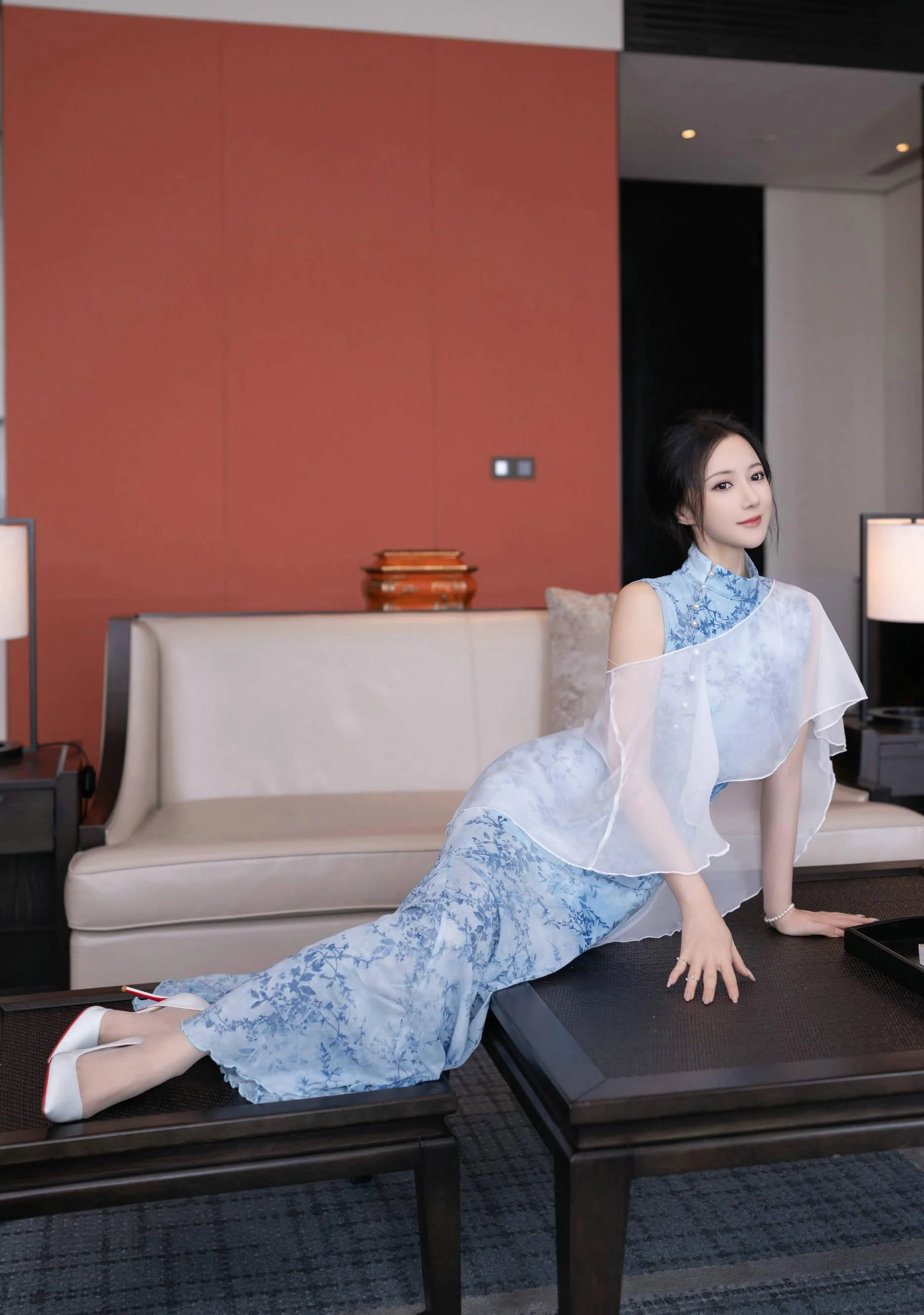 [秀人付费] 鱼子酱Fish 诱人私拍福利 青瓷透视网纱 第 4 张