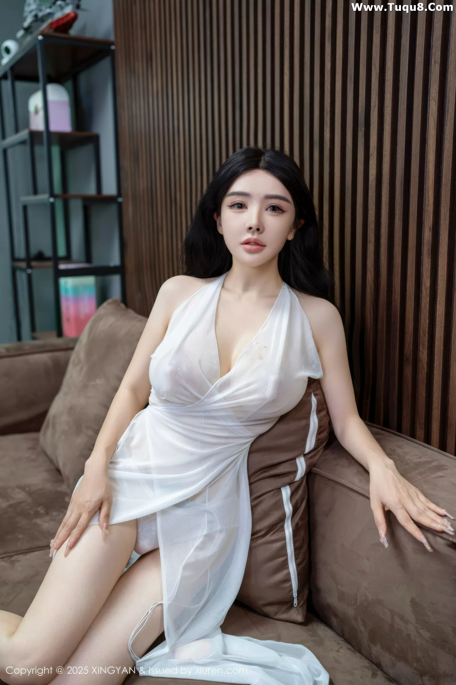 潘思沁私房性感白色连衣短裙半脱秀巨乳肥臀撩人绝美写真 第 28 张