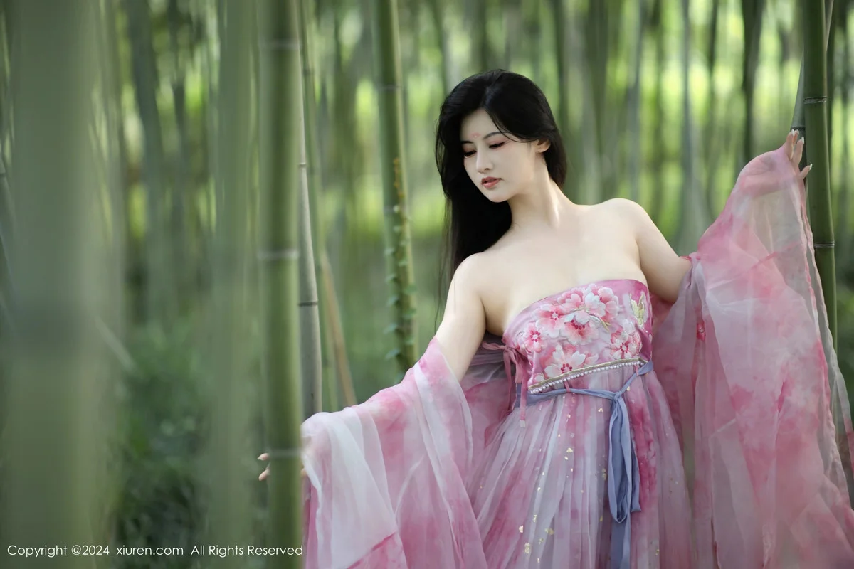 诗诗kiki户外性感粉色古风薄纱服饰秀丰腴身姿惹火绝美写真 第 33 张
