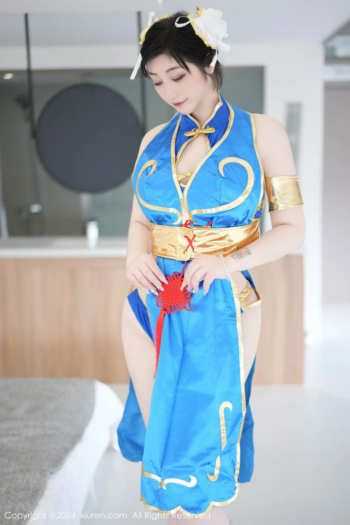 妲己_Toxic性感蓝色造型服饰露蓝色内衣秀丰满身材绝美写真 第 7 张