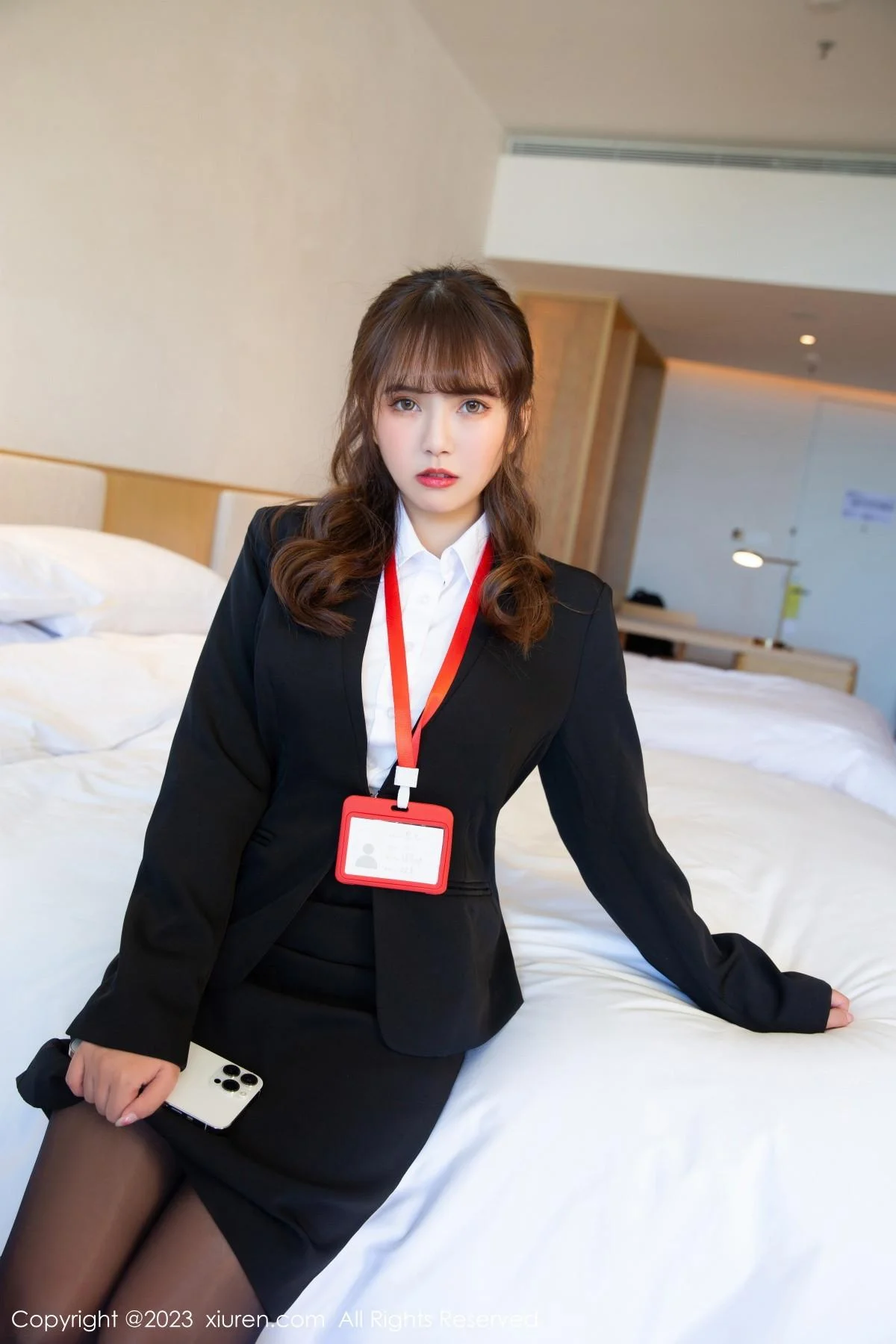 张思允Nice和上司出差半脱露淡紫色蕾丝内衣完美绝美写真 第 7 张