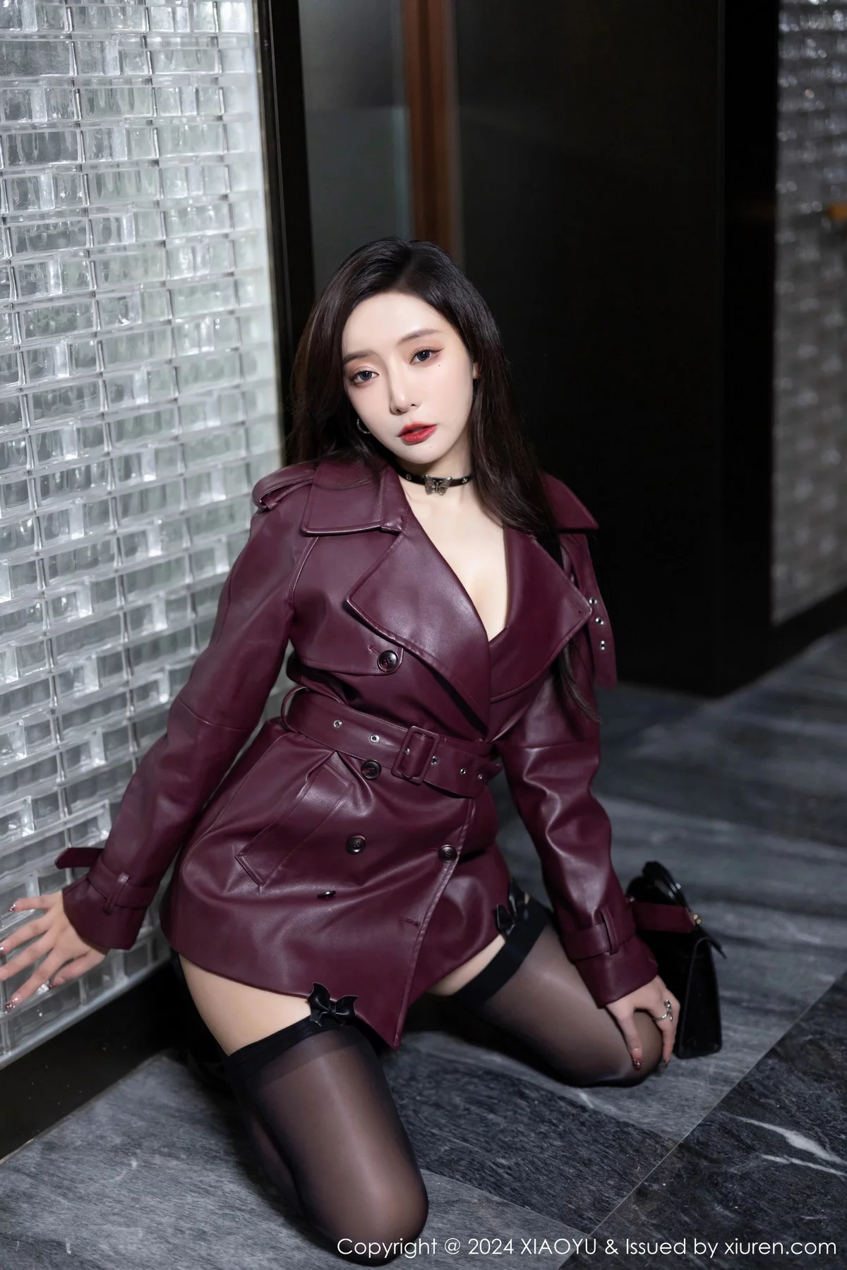王馨瑶yanni暗红皮衣露黑色蕾丝情趣服秀曼妙身姿绝美写真 第 19 张