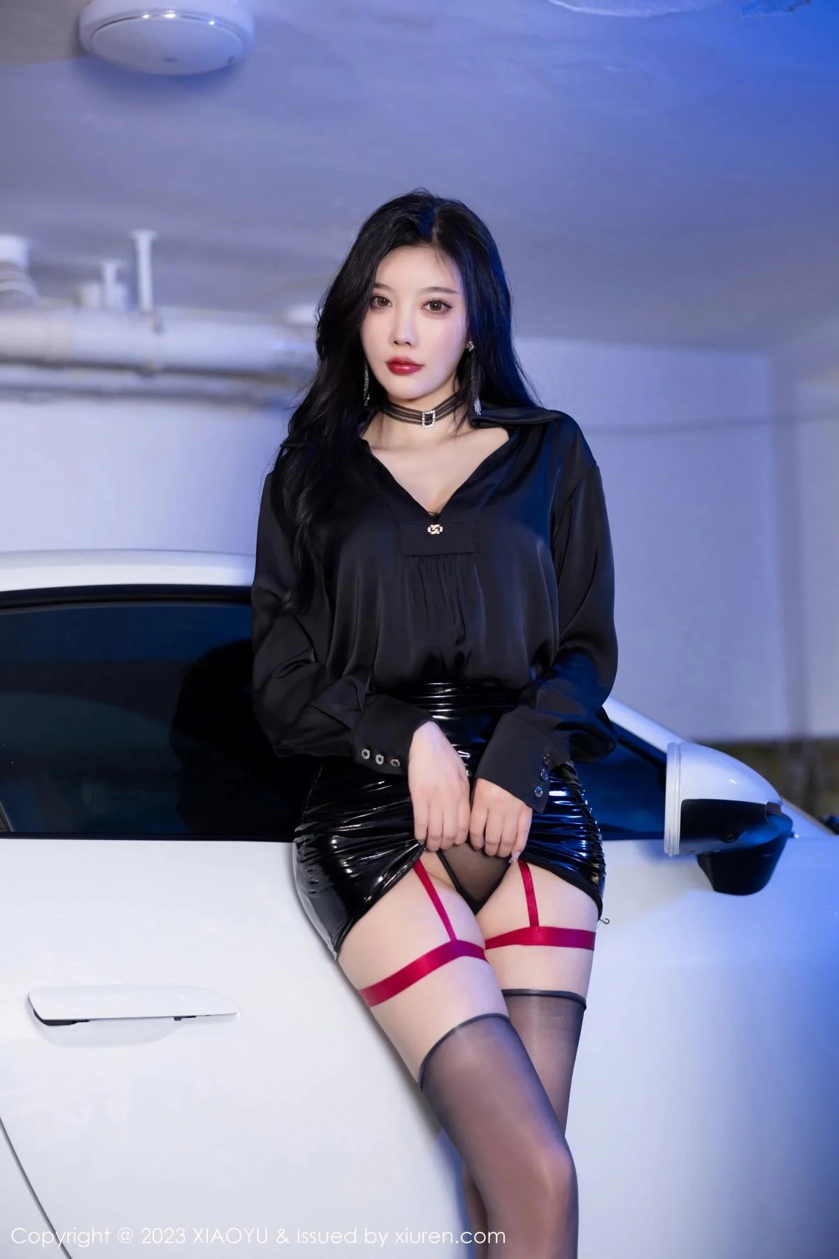 杨晨晨Yome豪车主题黑色蕾丝情趣服饰秀丰腴身材绝美写真 第 60 张
