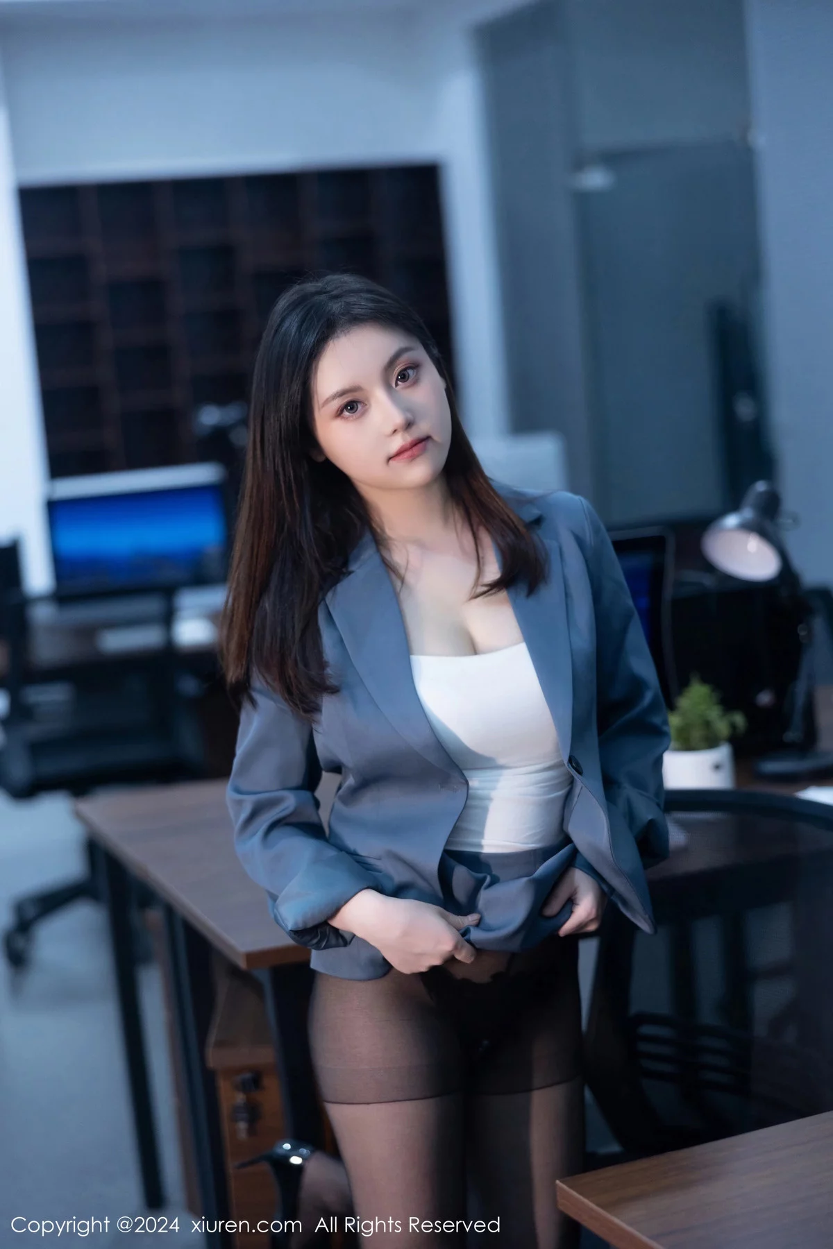 合集公司场景豆瓣酱性感OL装扮配超薄黑丝完美绝美写真 第 59 张