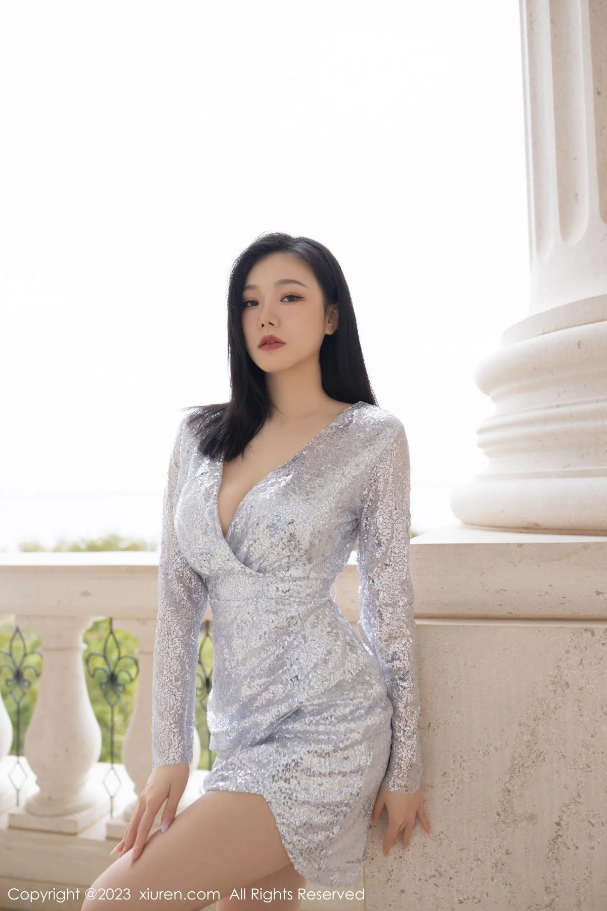安然anran脱银灰色连衣短裙露性感内衣秀完美身材绝美写真 第 1 张