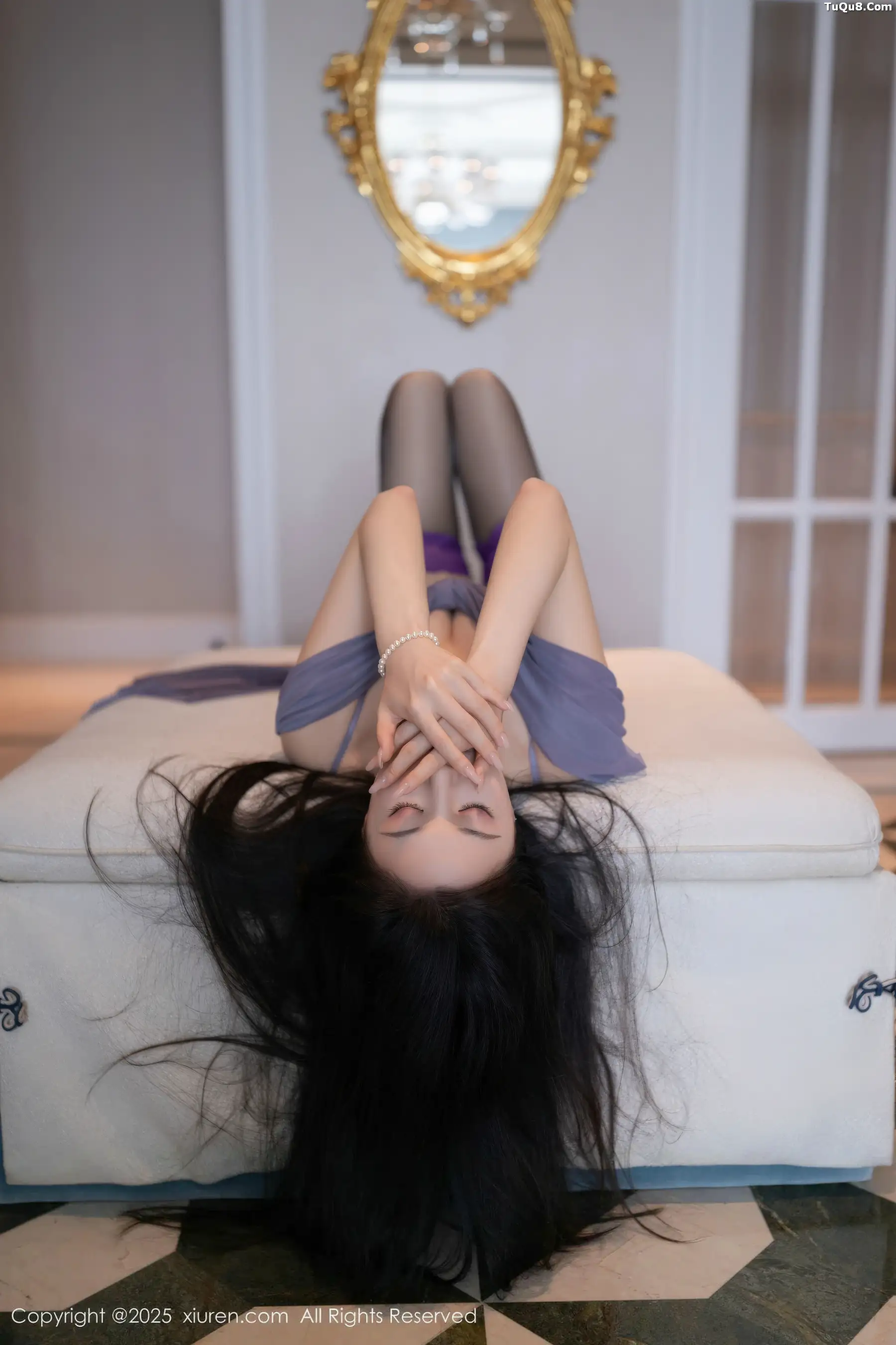 鱼子酱Fish性感紫色连衣裙配紫丝吊袜秀曼妙身姿绝美写真 第 108 张