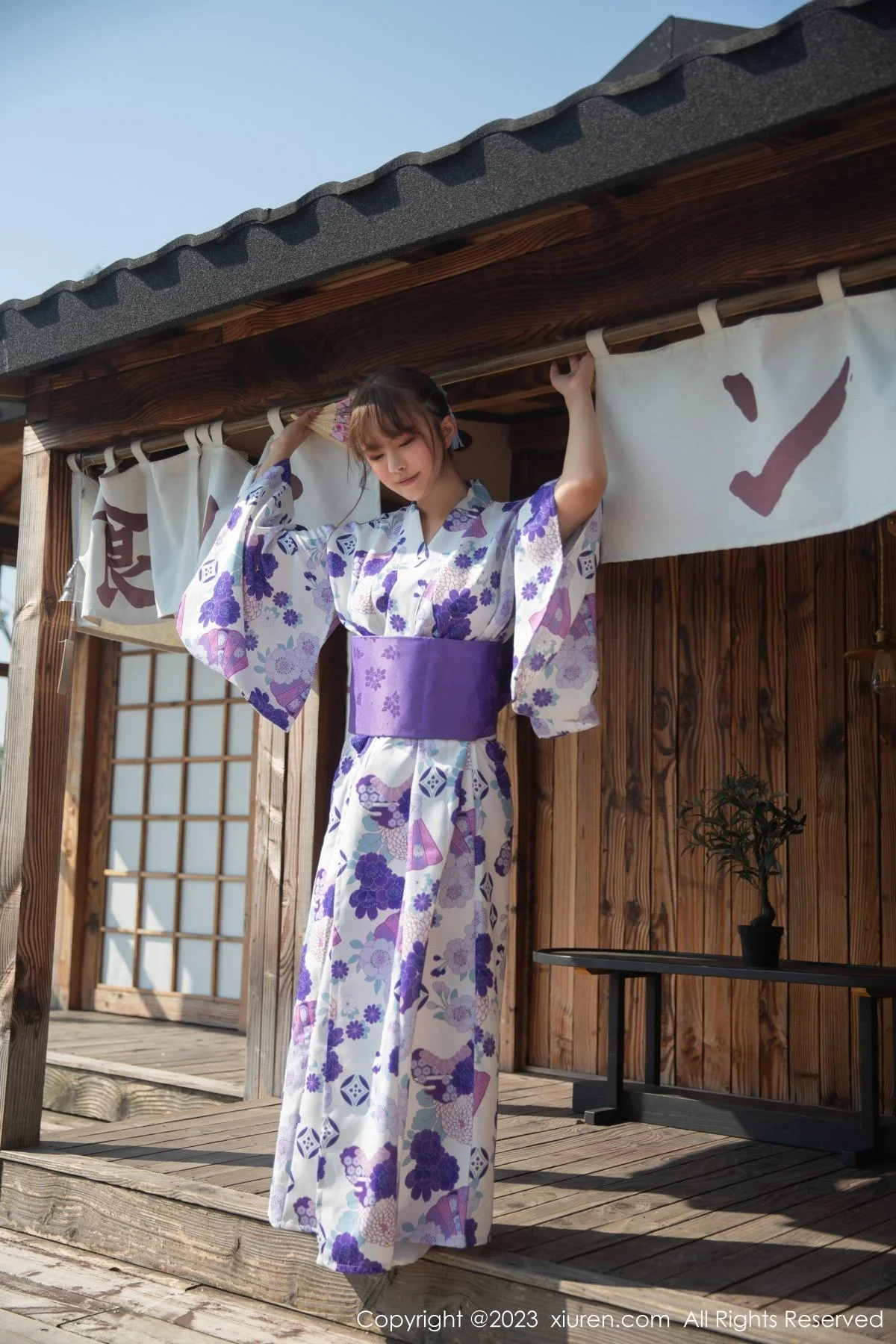 张思允Nice私房性感日式和服半脱露丰满身材撩人绝美写真 第 4 张