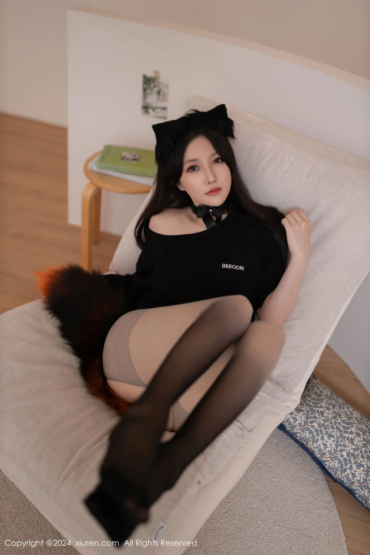 鱼子酱Fish性感狐狸装扮露超薄黑丝秀曼妙身姿撩人绝美写真 第 34 张