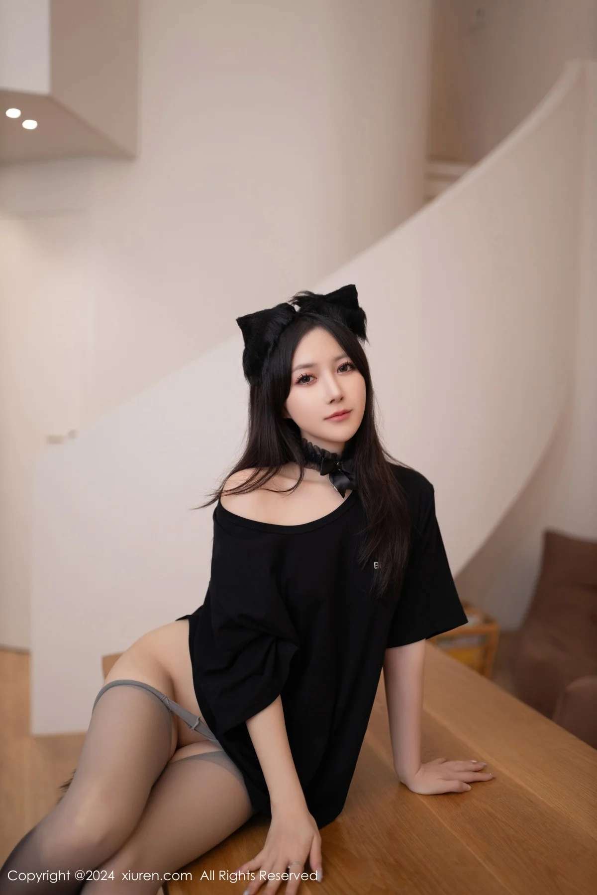 鱼子酱Fish性感狐狸装扮露超薄黑丝秀曼妙身姿撩人绝美写真 第 36 张
