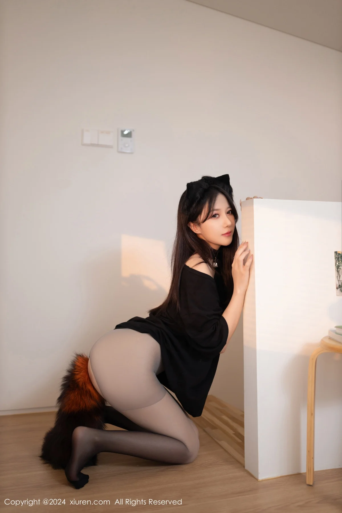 鱼子酱Fish性感狐狸装扮露超薄黑丝秀曼妙身姿撩人绝美写真 第 8 张