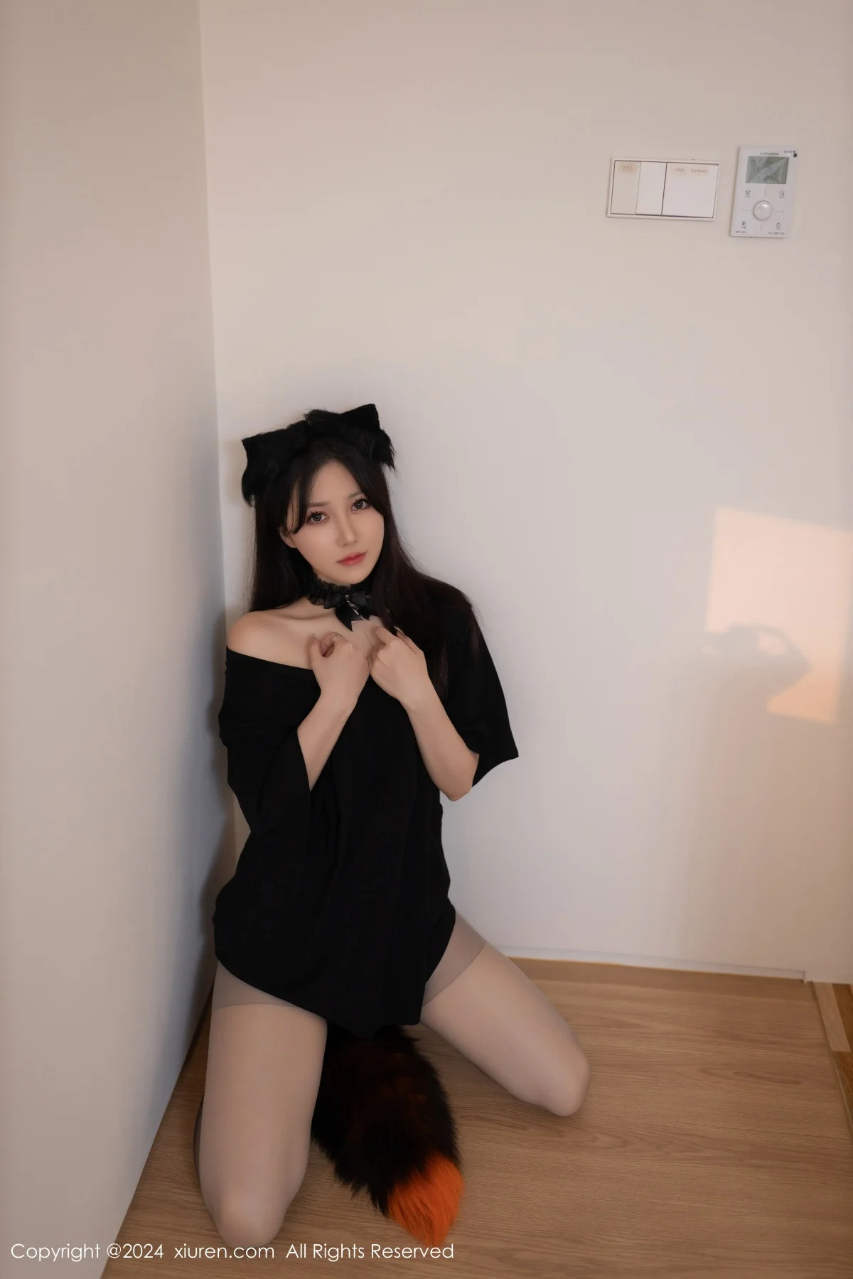 鱼子酱Fish性感狐狸装扮露超薄黑丝秀曼妙身姿撩人绝美写真 第 9 张