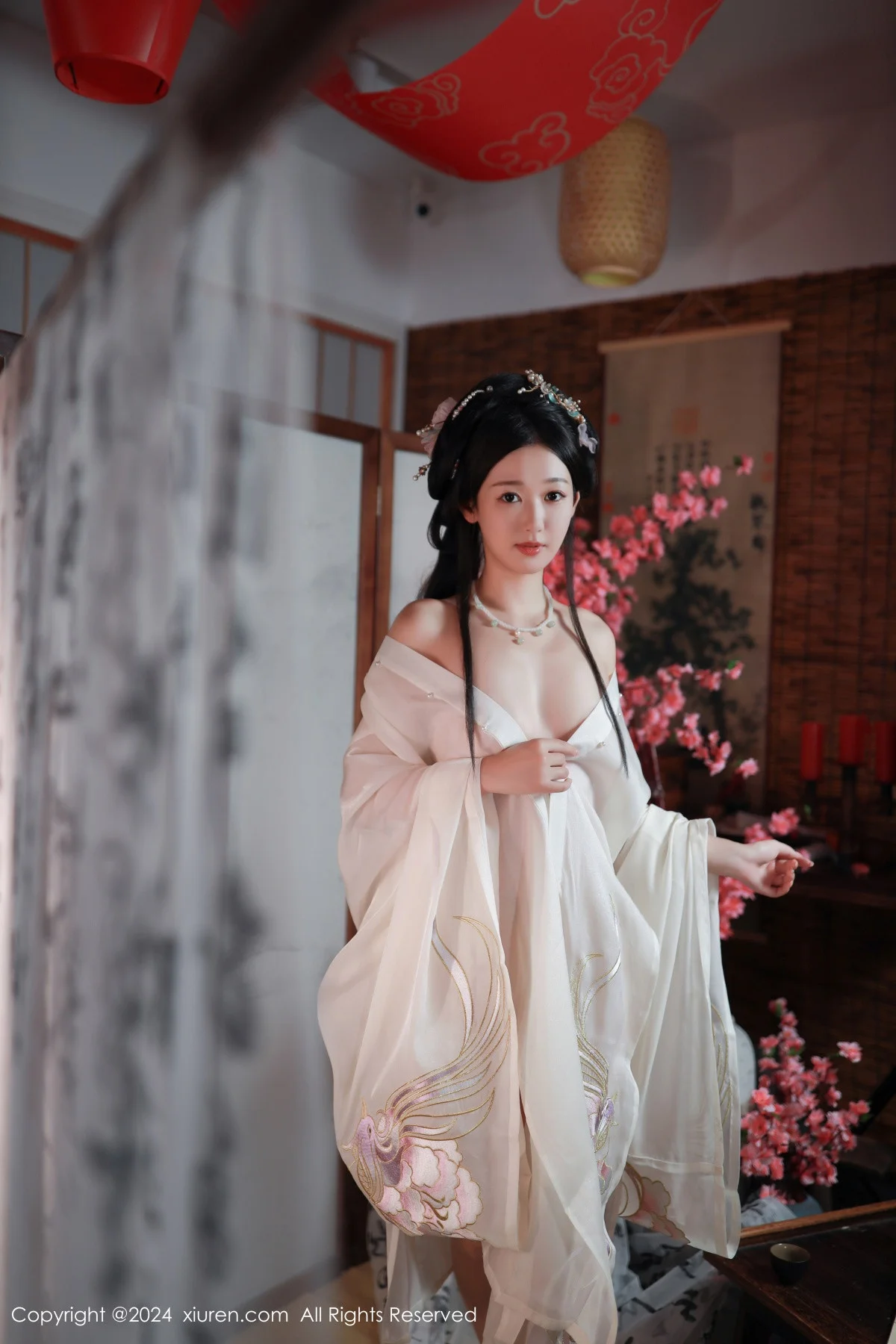 唐安琪性感浅色古装服饰配超薄无内肉丝秀曼妙身姿绝美写真 第 113 张