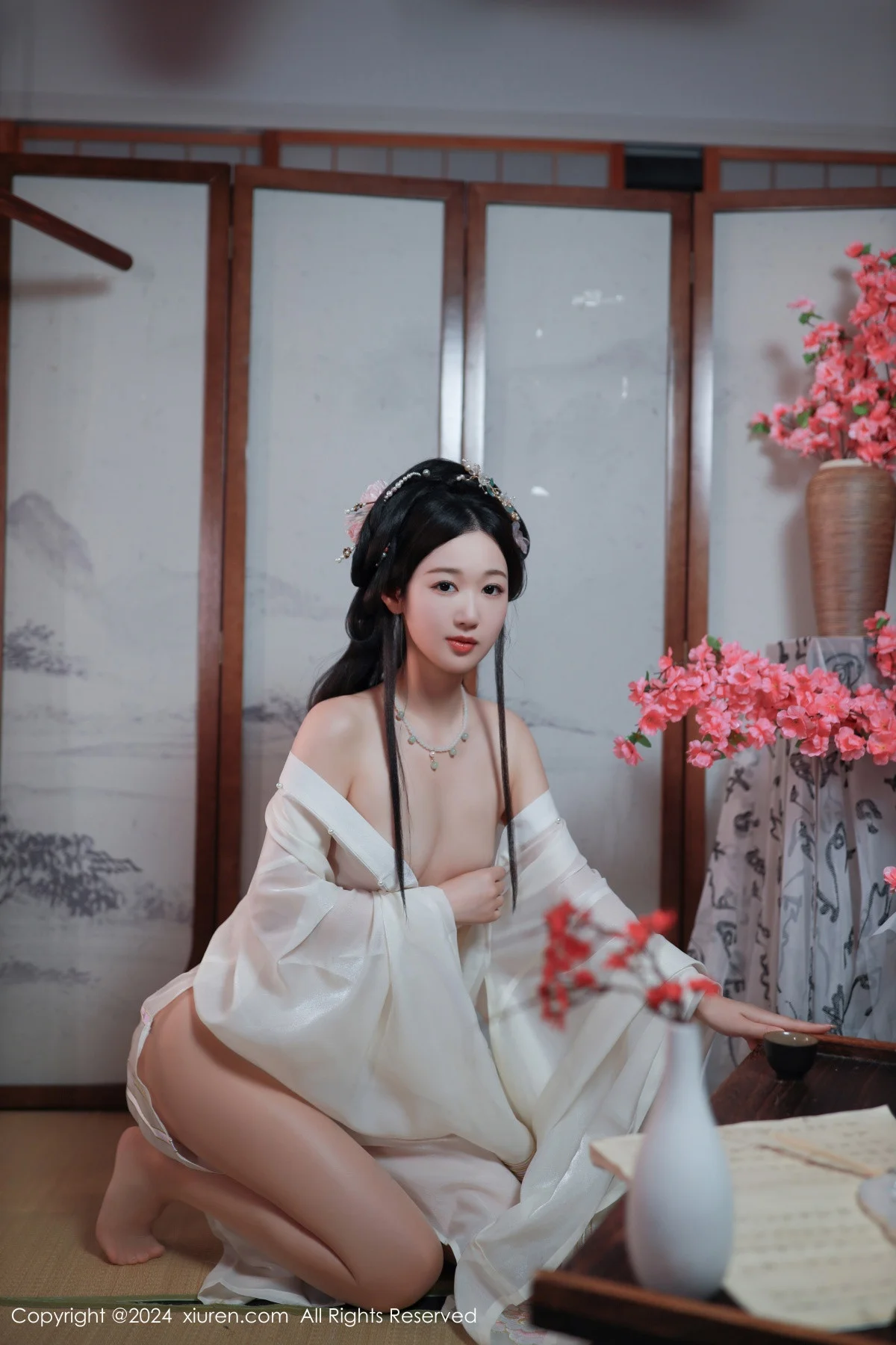 唐安琪性感浅色古装服饰配超薄无内肉丝秀曼妙身姿绝美写真 第 116 张