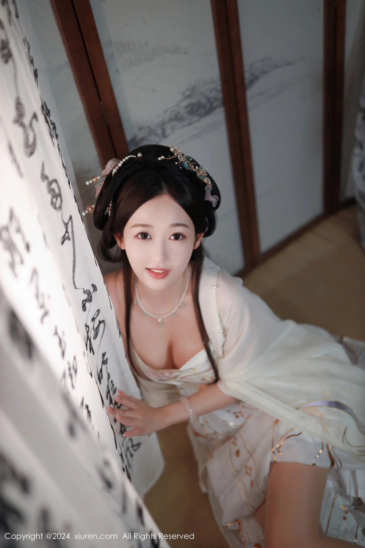 唐安琪性感浅色古装服饰配超薄无内肉丝秀曼妙身姿绝美写真 第 20 张