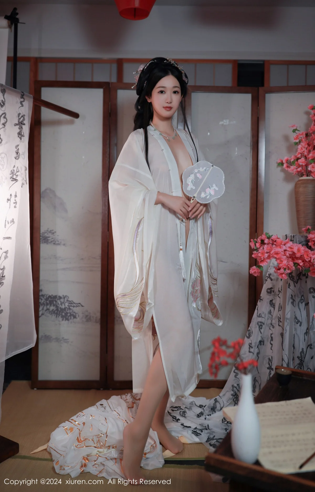 唐安琪性感浅色古装服饰配超薄无内肉丝秀曼妙身姿绝美写真 第 93 张