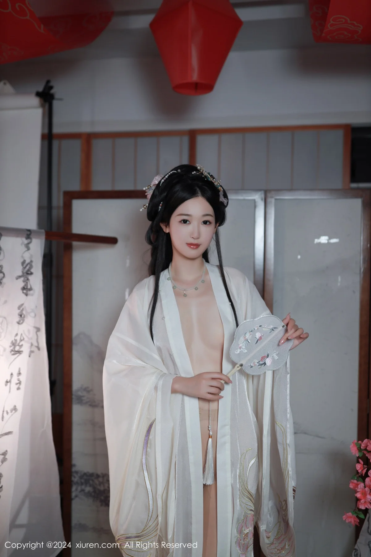 唐安琪性感浅色古装服饰配超薄无内肉丝秀曼妙身姿绝美写真 第 95 张