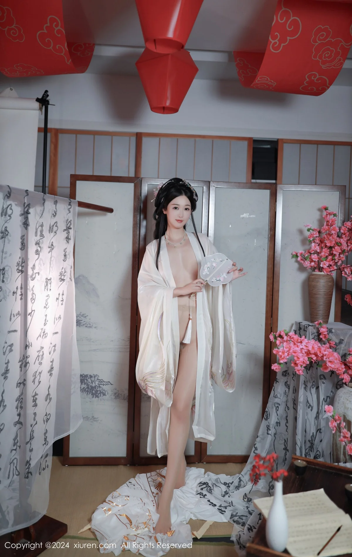 唐安琪性感浅色古装服饰配超薄无内肉丝秀曼妙身姿绝美写真 第 98 张
