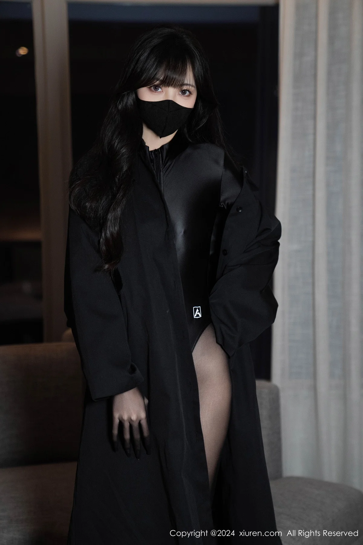 林星阑性感黑色高叉连体衣配超薄黑丝秀曼妙身姿绝美写真 第 22 张