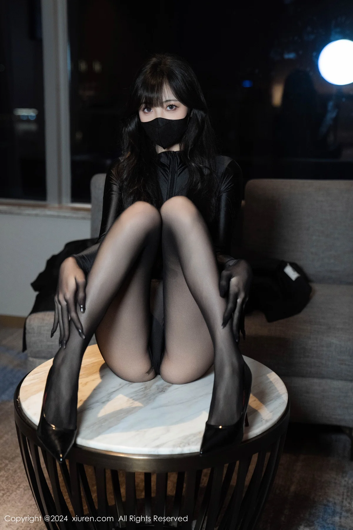 林星阑性感黑色高叉连体衣配超薄黑丝秀曼妙身姿绝美写真 第 47 张
