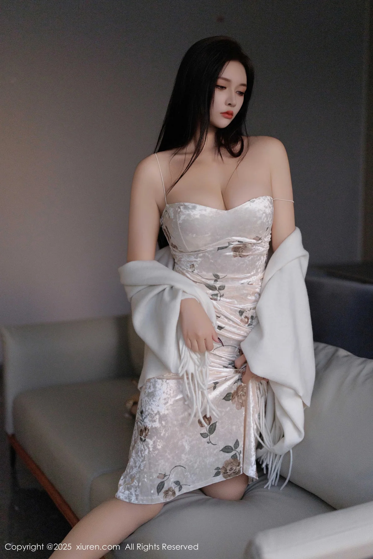 娜比脱连衣短裙露性感蓝色内衣配超薄肉丝秀凹凸身材绝美写真 第 55 张