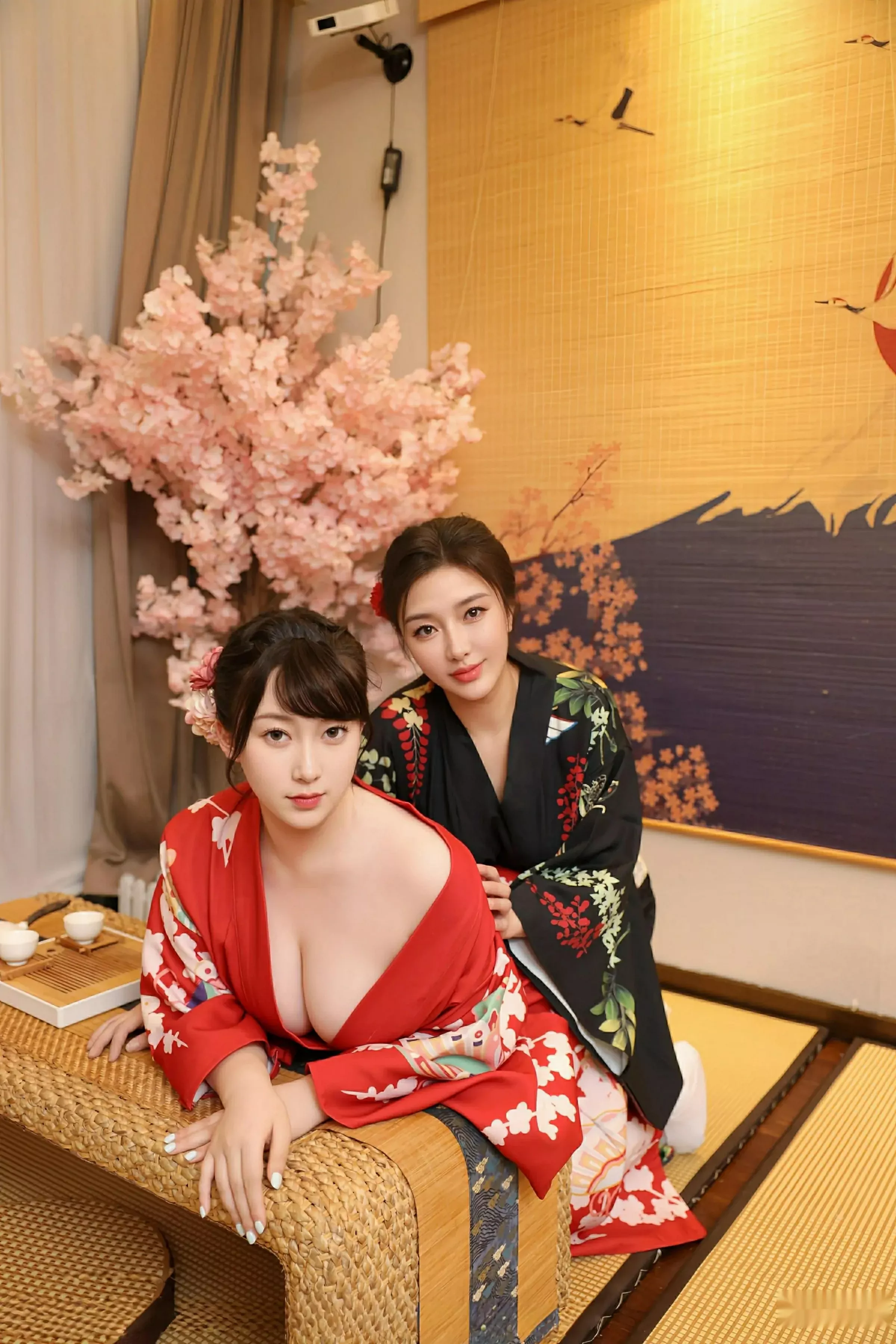李沁恩lrene性感日系风红色服饰半脱秀丰腴身材惹火绝美写真 第 10 张