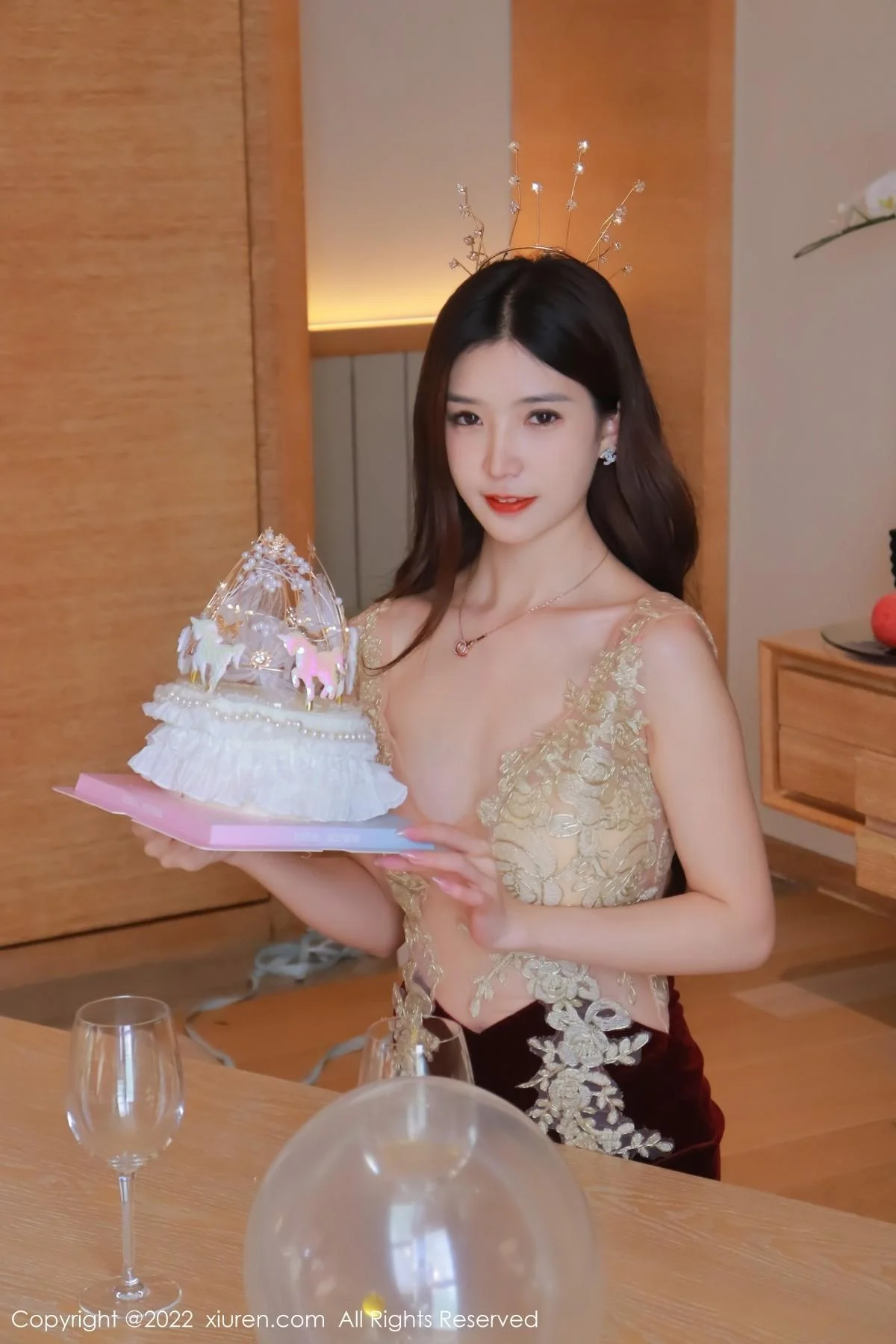 就是阿朱啊黑色轻透上衣配黑皮裙露情趣内衣惹火绝美写真 第 7 张