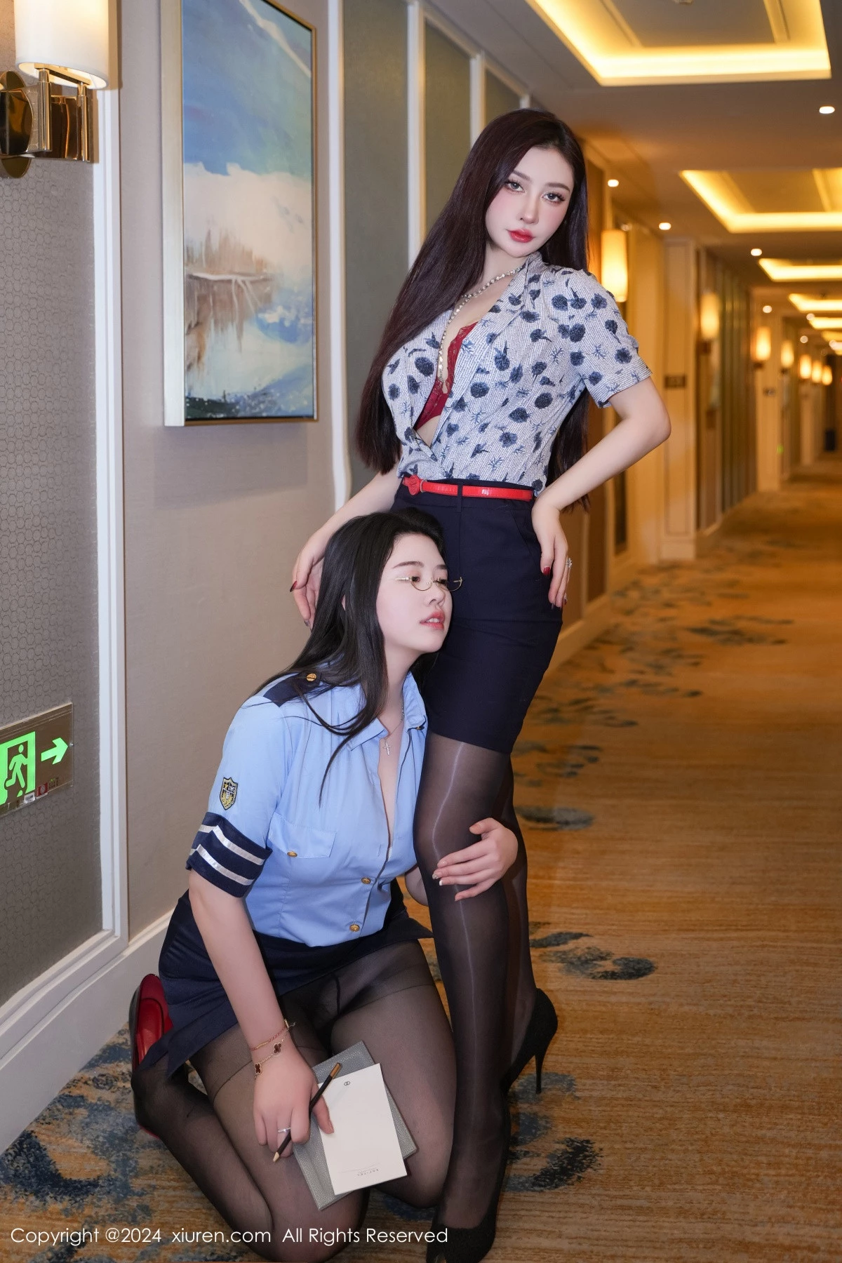 合集樱桃小犊子性感姐妹花空姐制服配开档黑丝狂野绝美写真 第 16 张