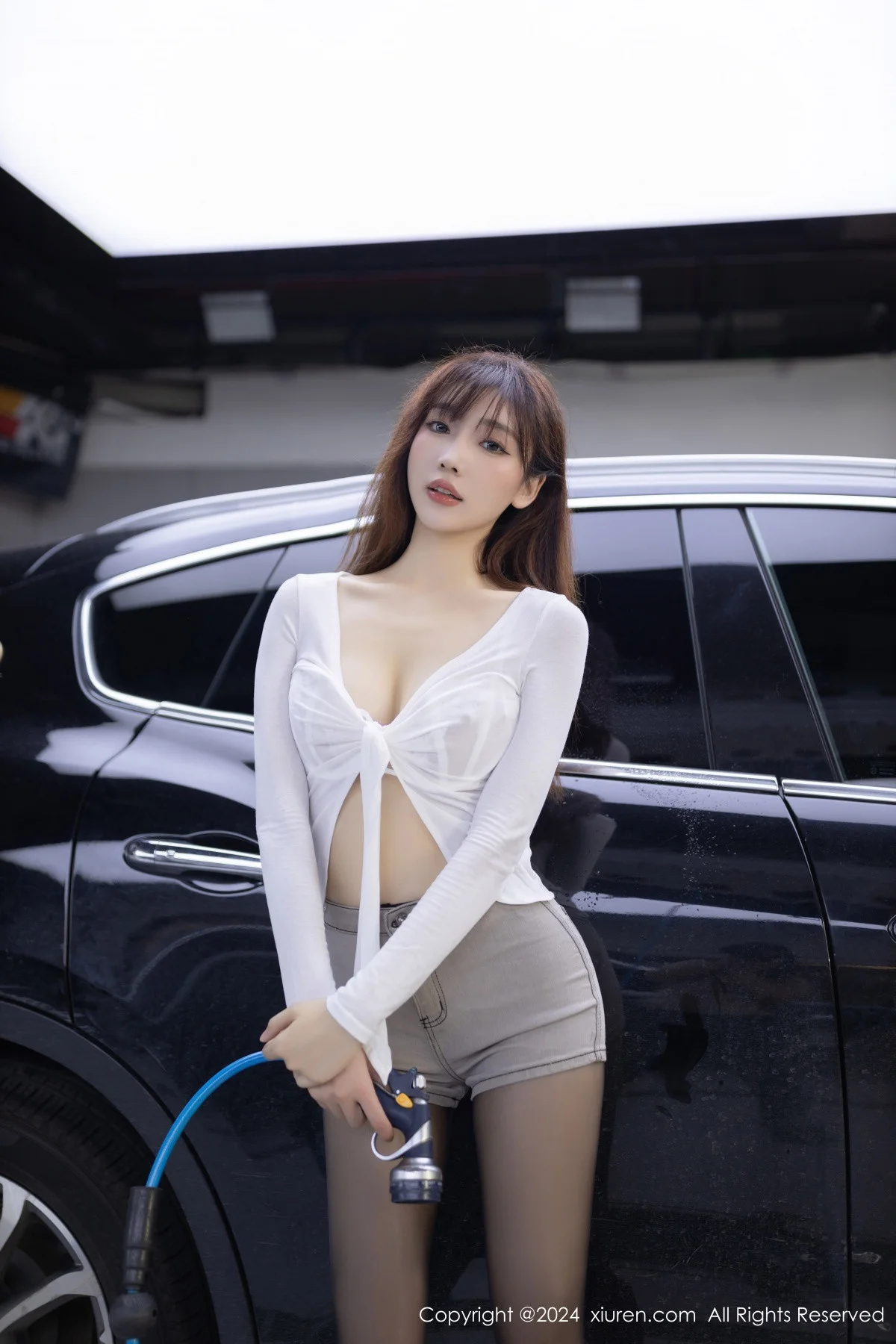 陆萱萱性感白色情趣内衣配超薄黑丝秀曼妙身姿撩人绝美写真 第 7 张
