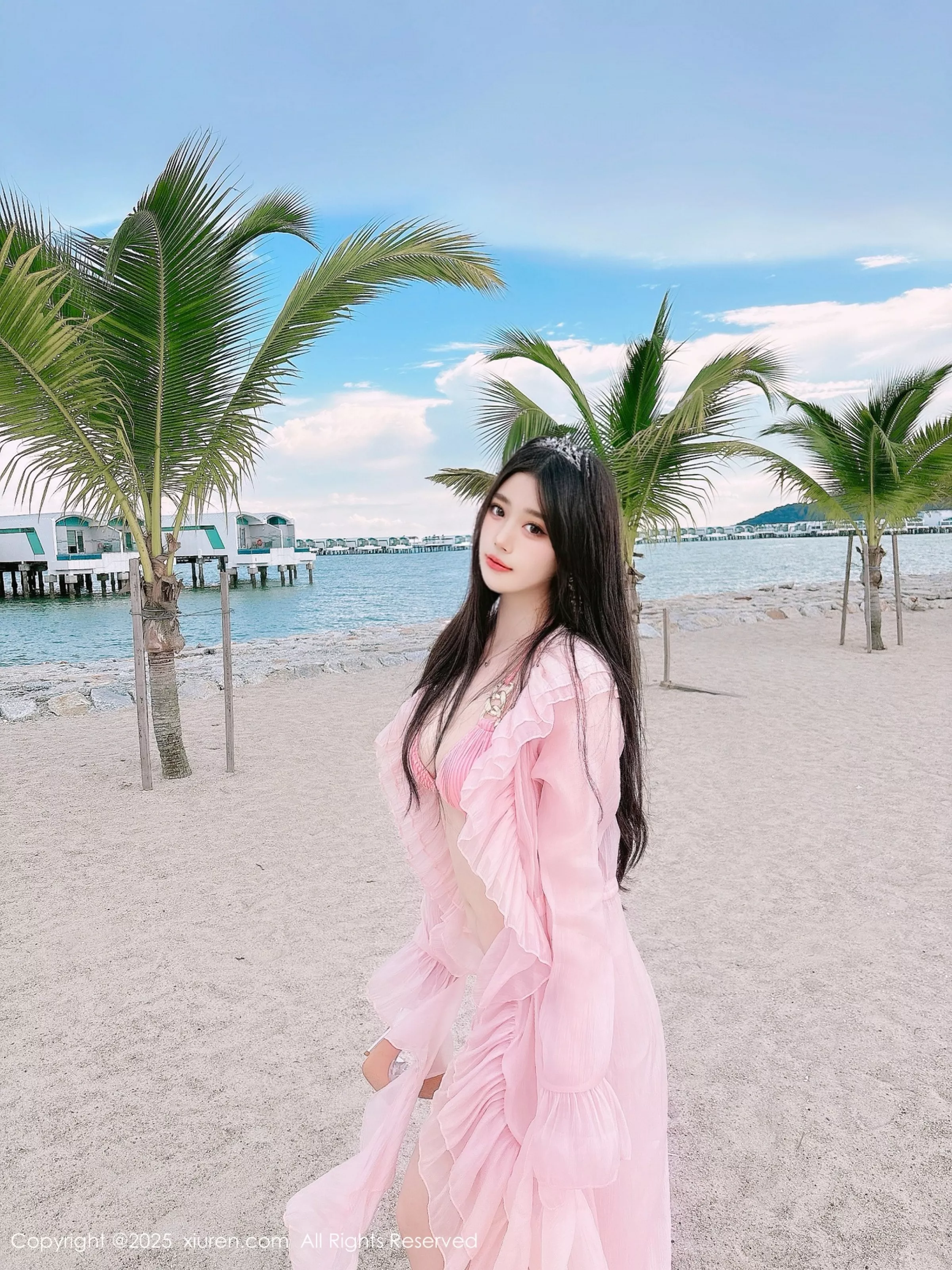 蛋蛋宝性感粉色薄纱服饰露粉色比基尼秀丰腴身材绝美写真 第 121 张