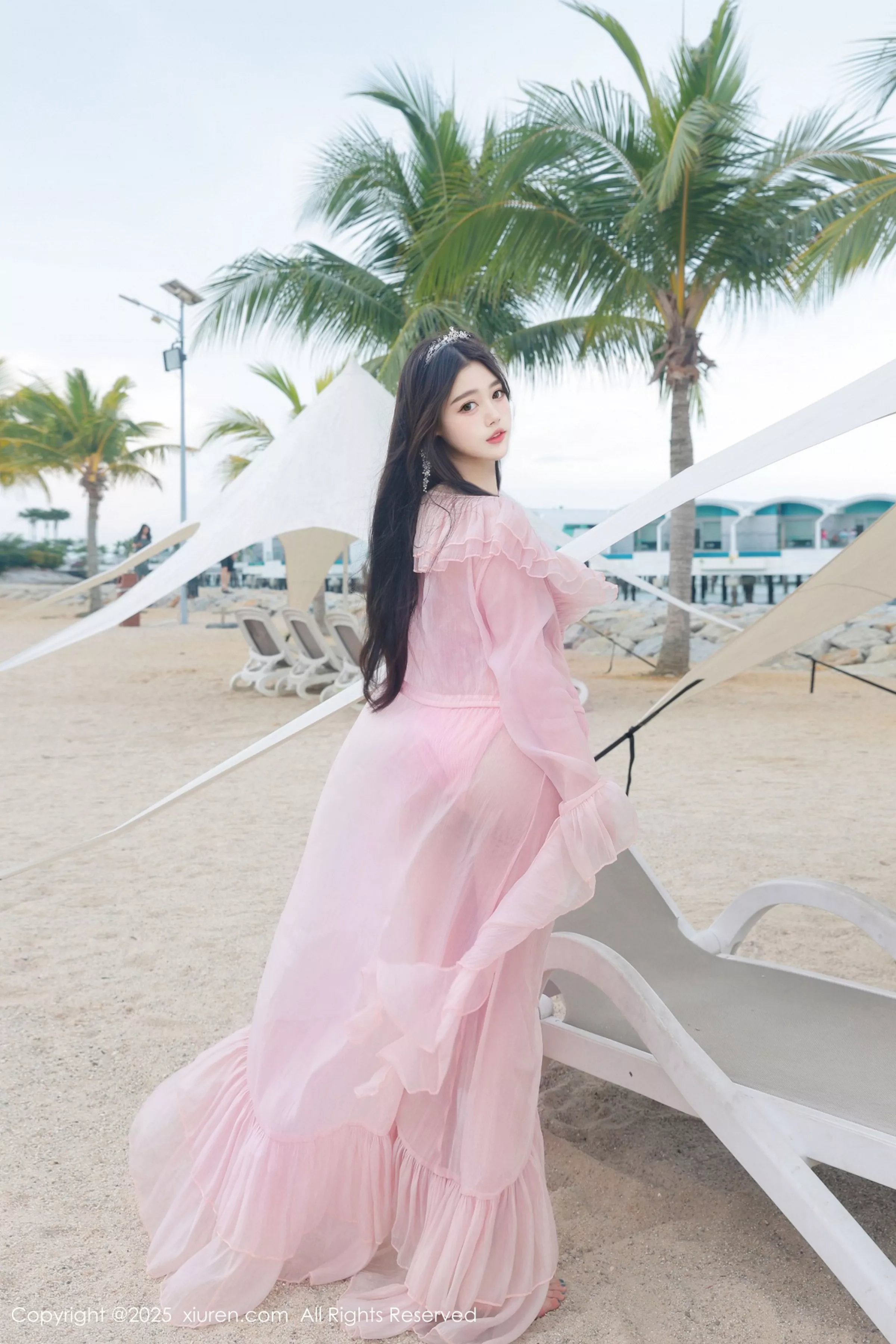 蛋蛋宝性感粉色薄纱服饰露粉色比基尼秀丰腴身材绝美写真 第 22 张